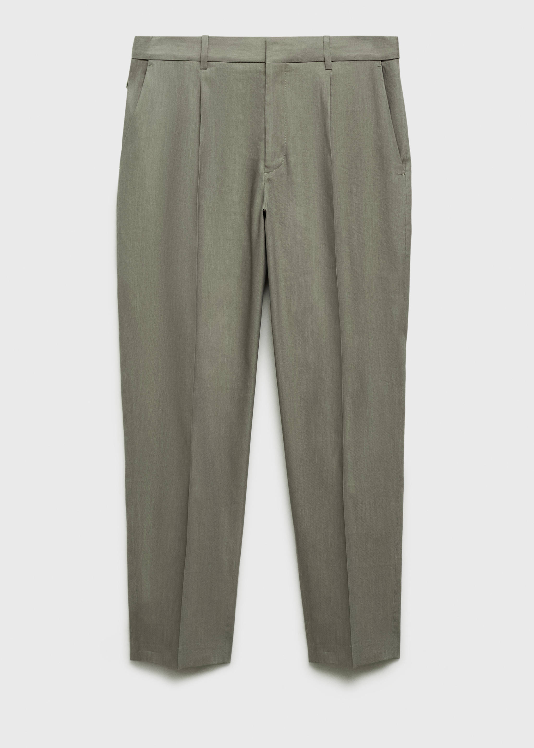 Pleated linen trousers - Article without model
