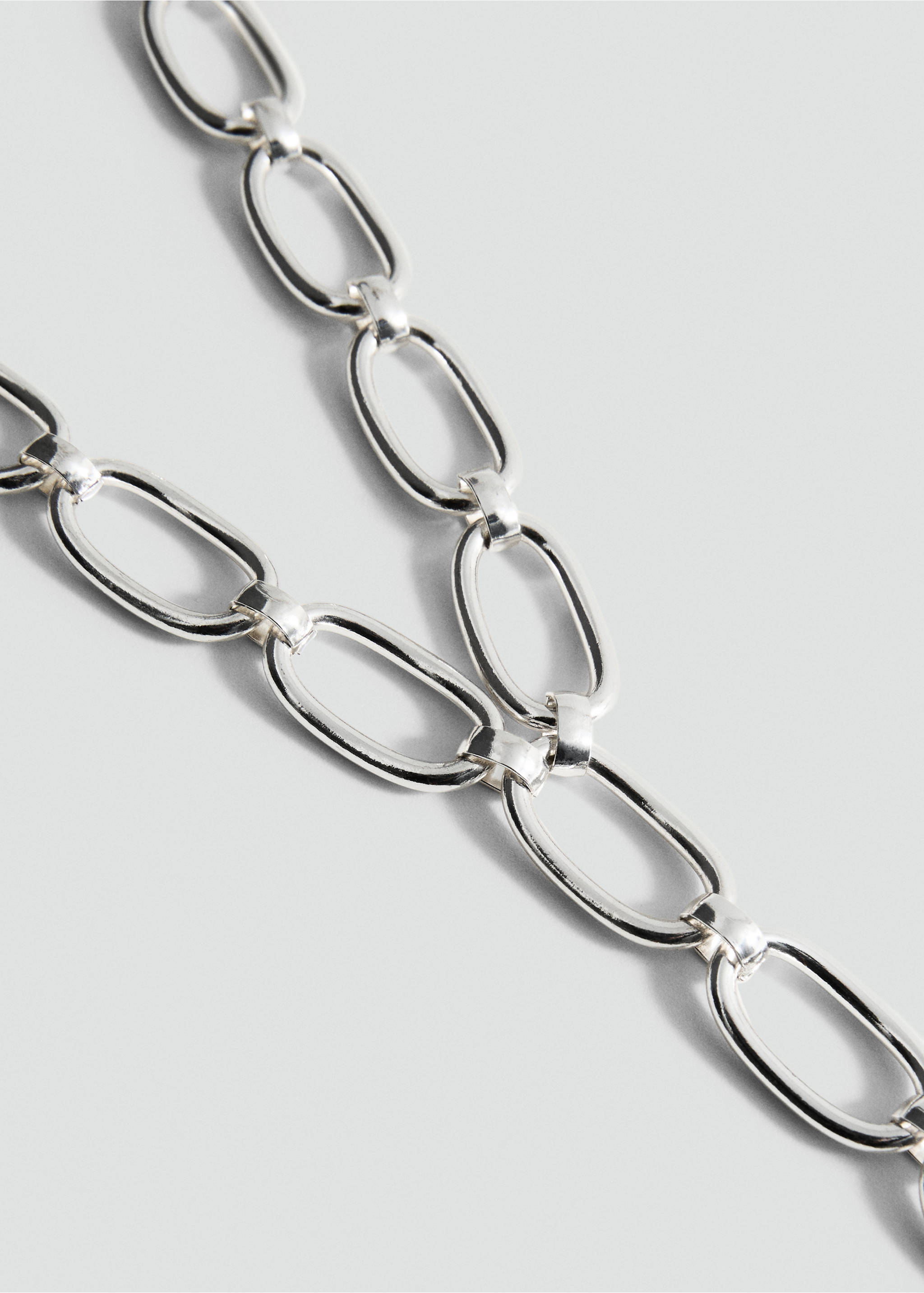 Lariat-design necklace - Medium plane, Silver. Ref: 17081138-00.