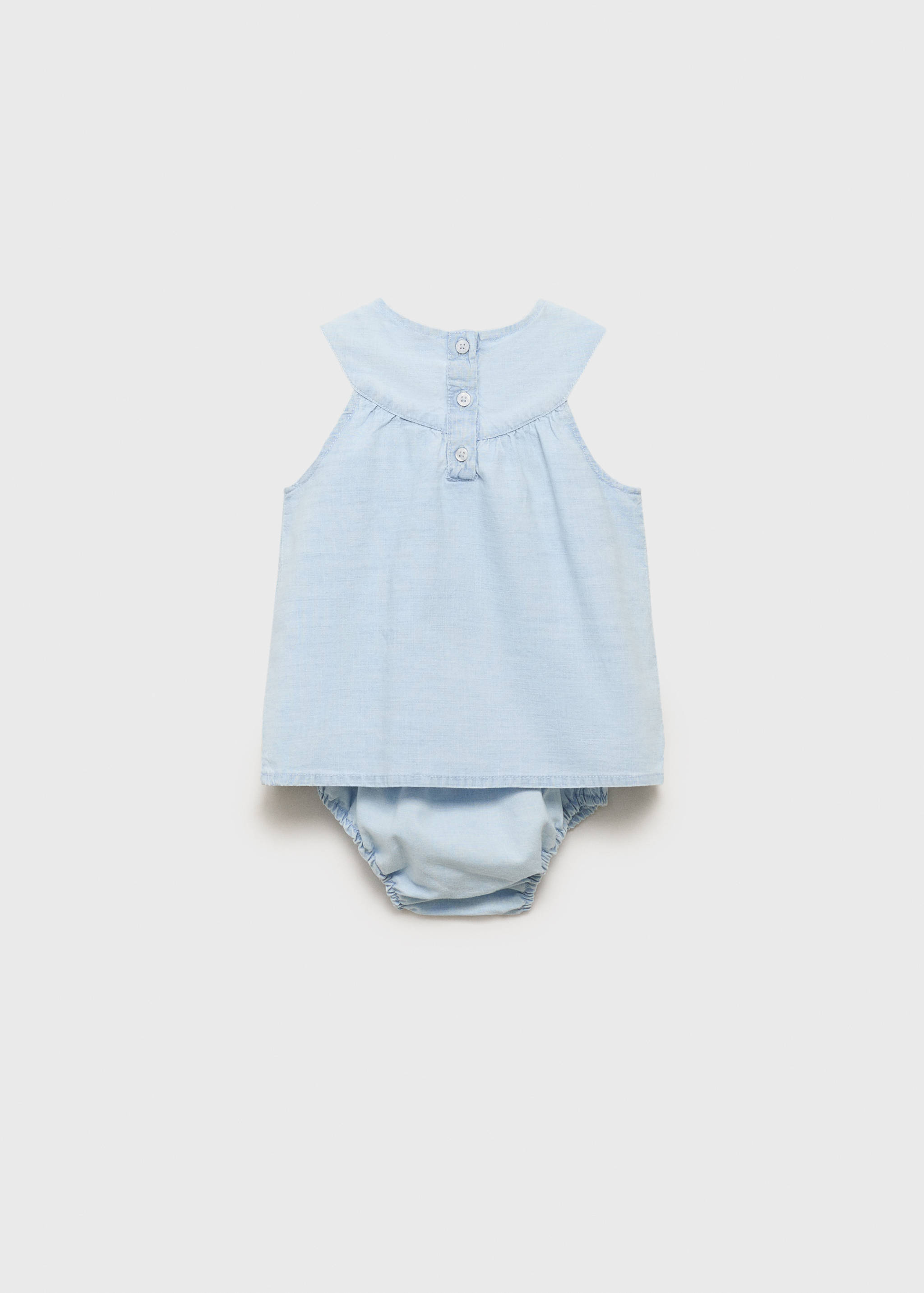 Šaty a kalhotky s vyšívanými detaily - Zadní strana zboží