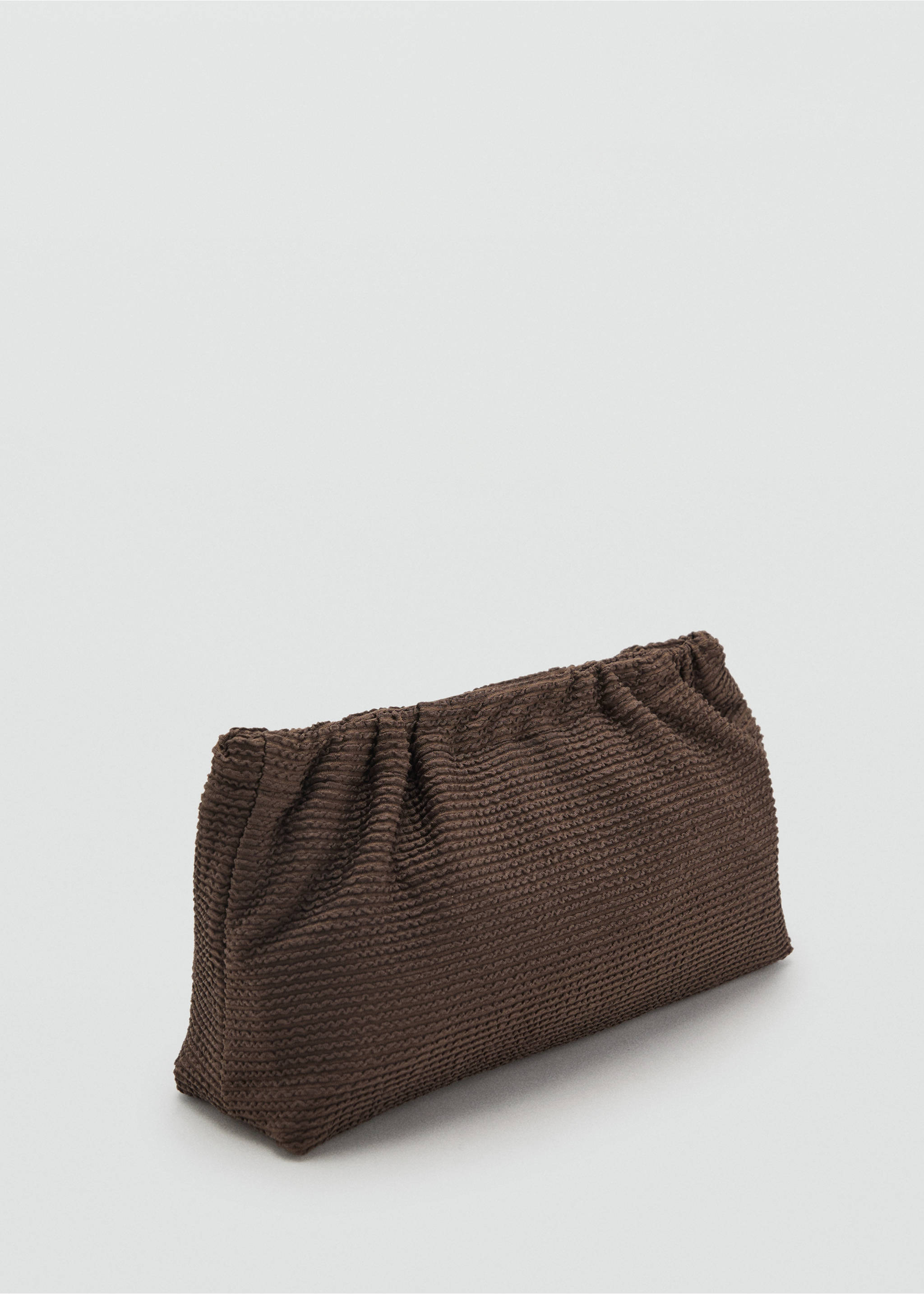 Ribbed toiletry bag - Medium plane, Chocolate. Ref: 17081143-00.