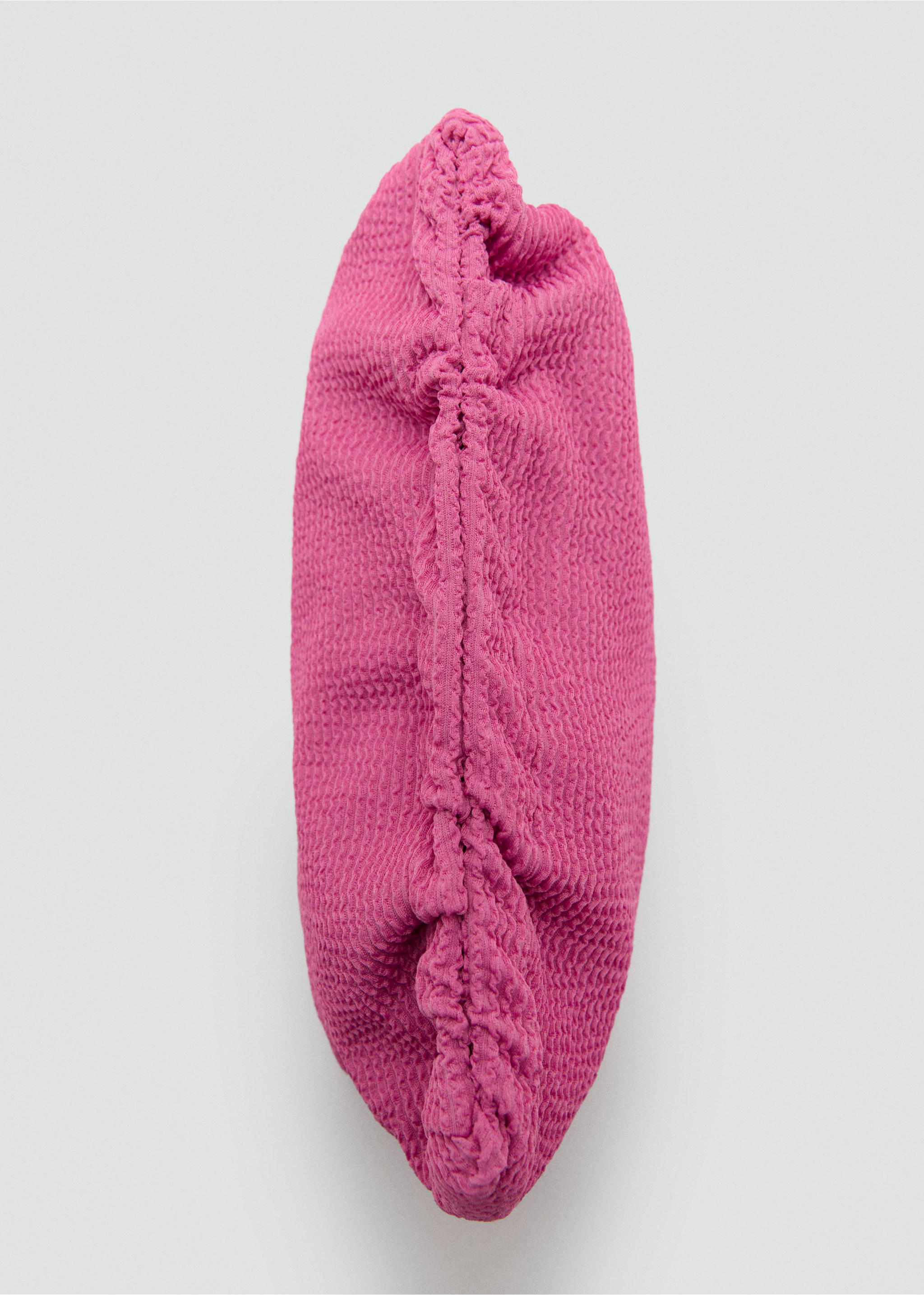 Ribbed toiletry bag - Details of the article 1, Fuchsia. Ref: 17081143-00.