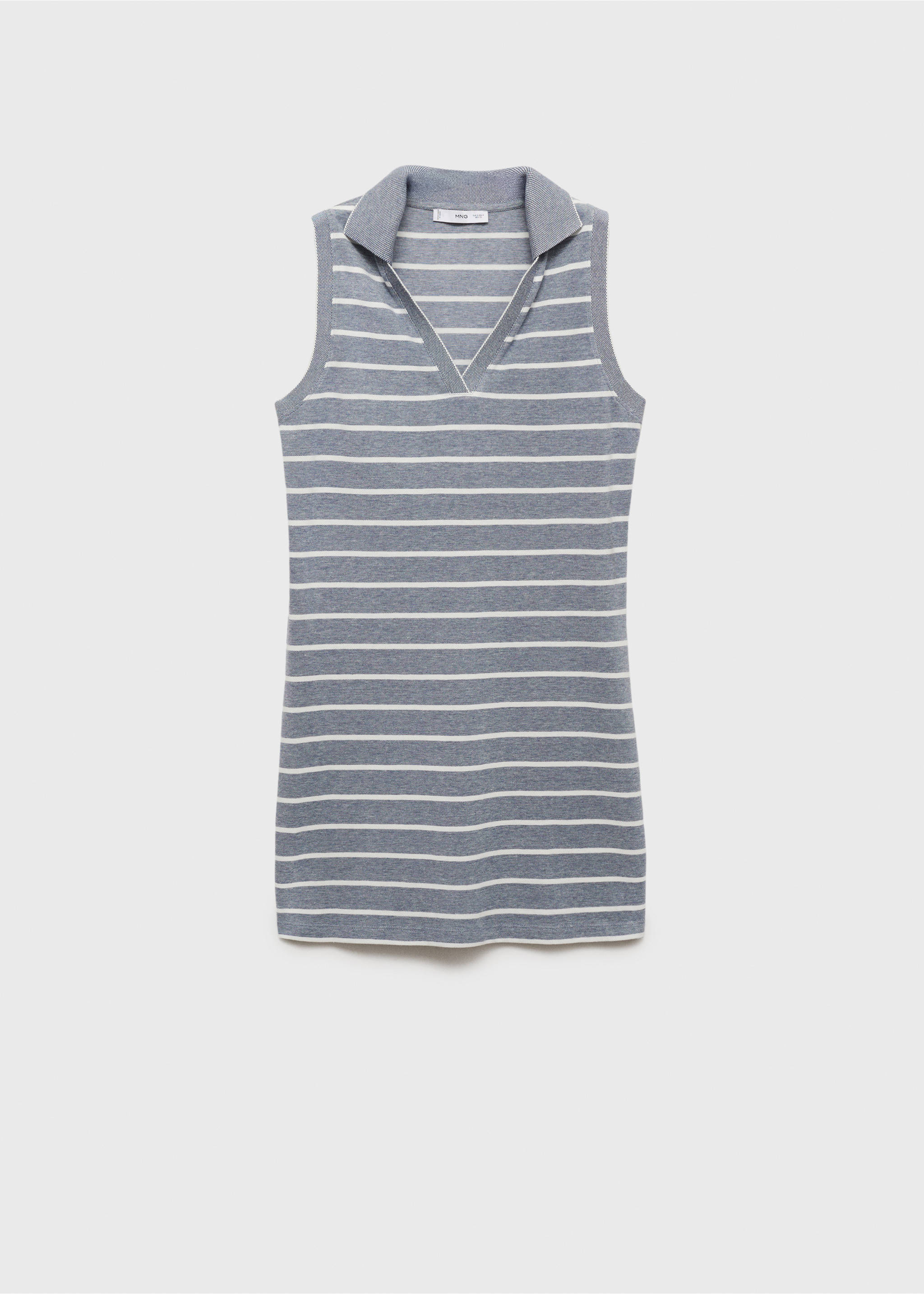 Polo-style strappy dress - Article without model, Blue. Ref: 17081144-00.