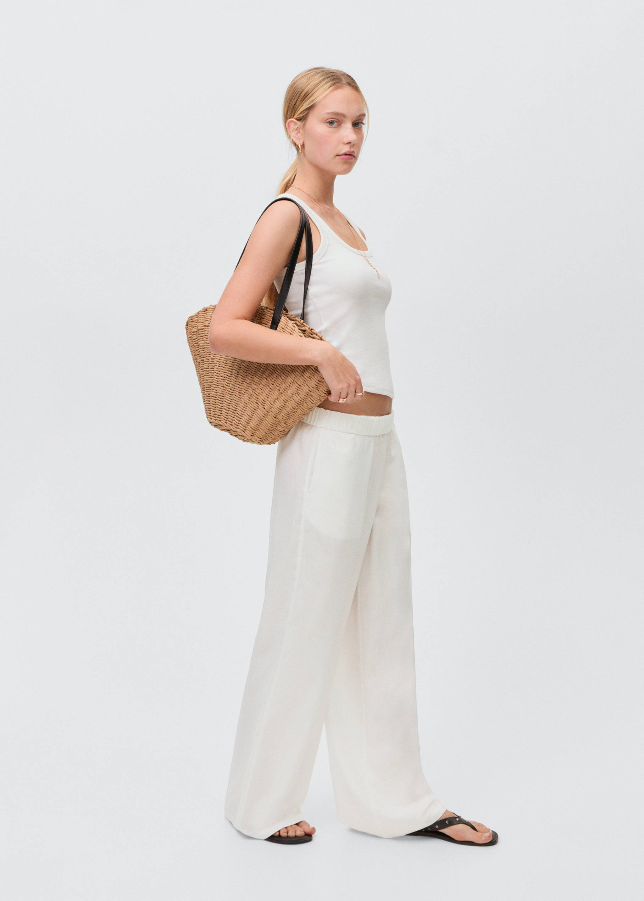 Cotton jogger-style trousers - General plane