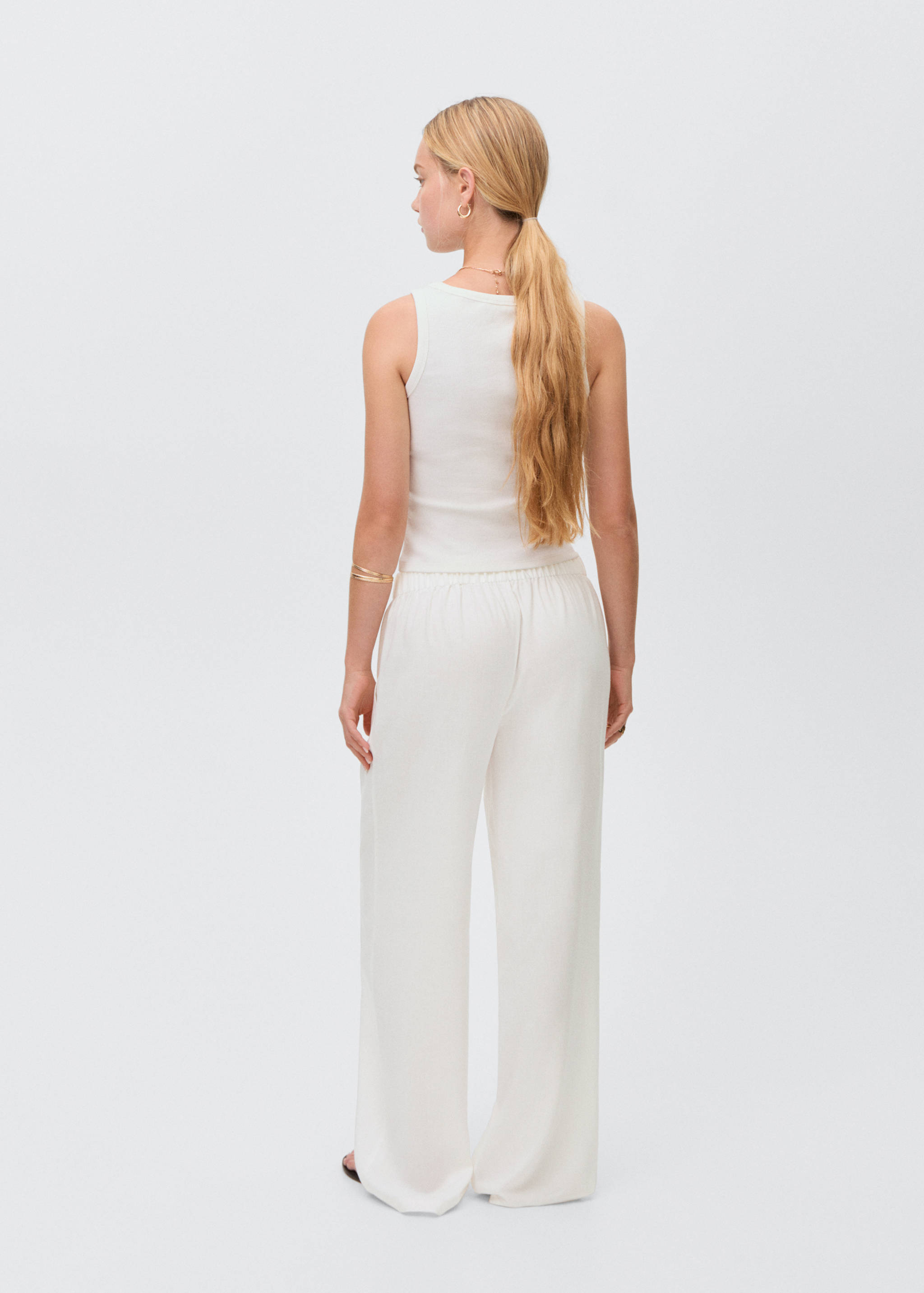 Cotton jogger-style trousers - Reverse of the article