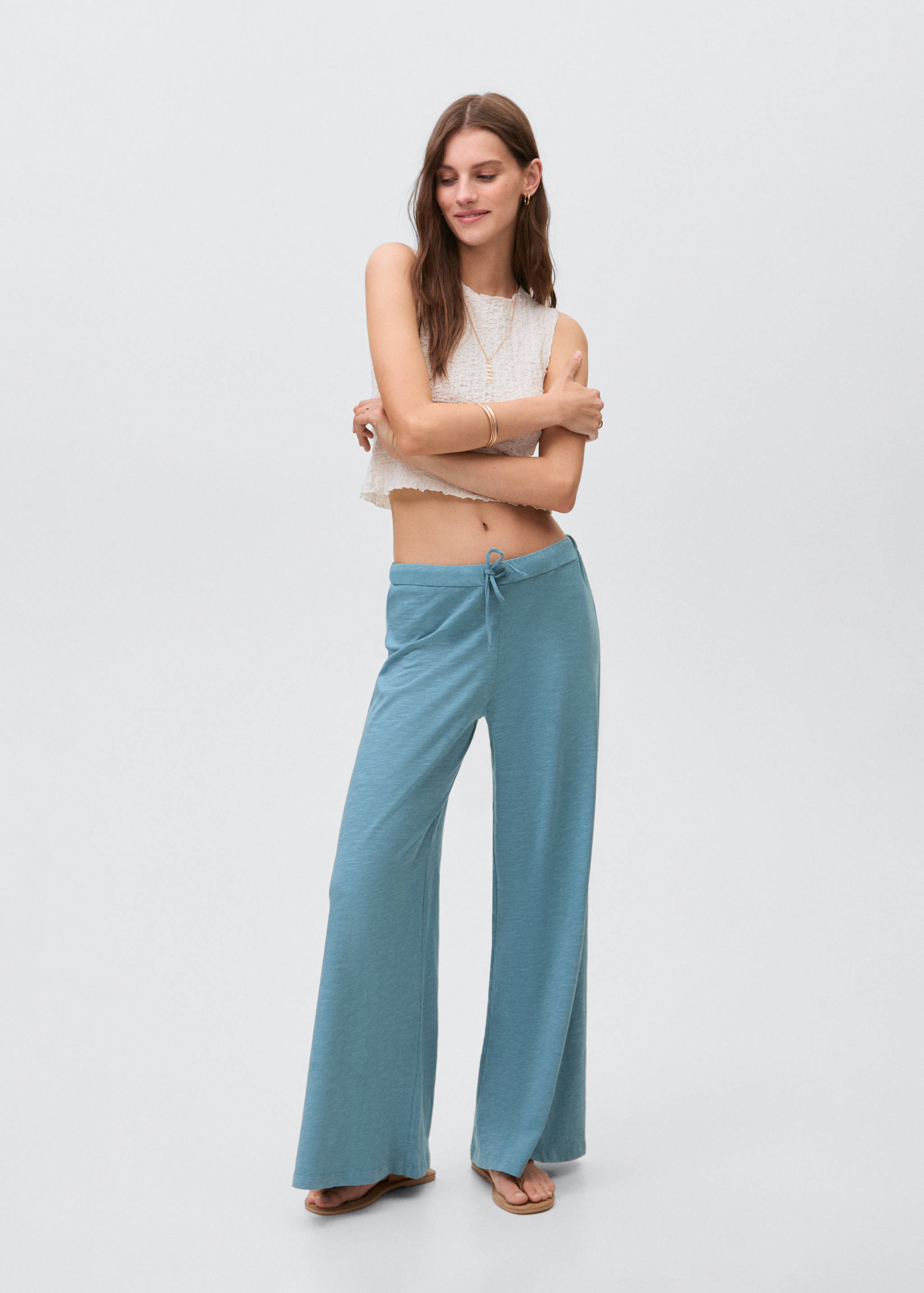 Cotton jogger-style trousers - General plane