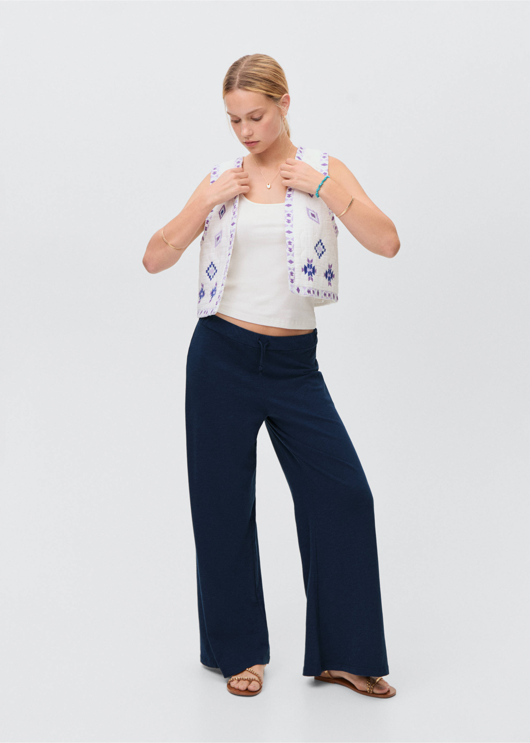 Cotton jogger-style trousers - General plane, Navy. Ref: 17081145-00.