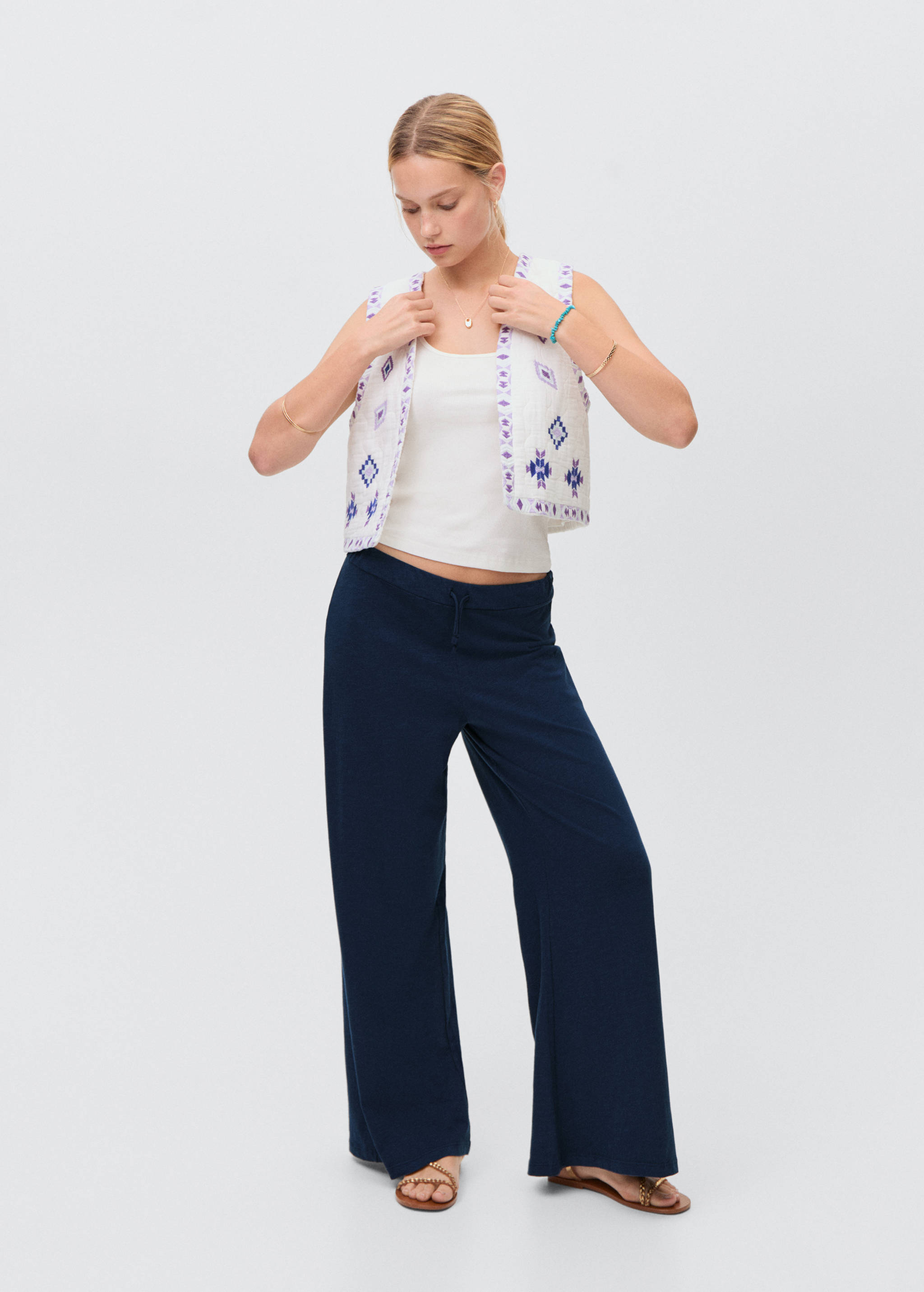 Cotton jogger-style trousers - General plane