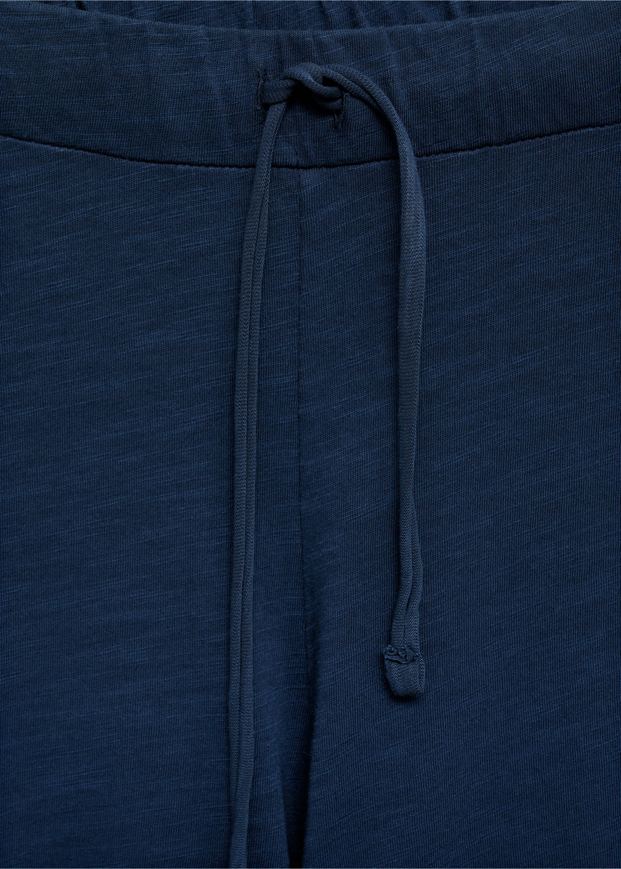 Cotton jogger-style trousers - Details of the article 8, Navy. Ref: 17081145-00.