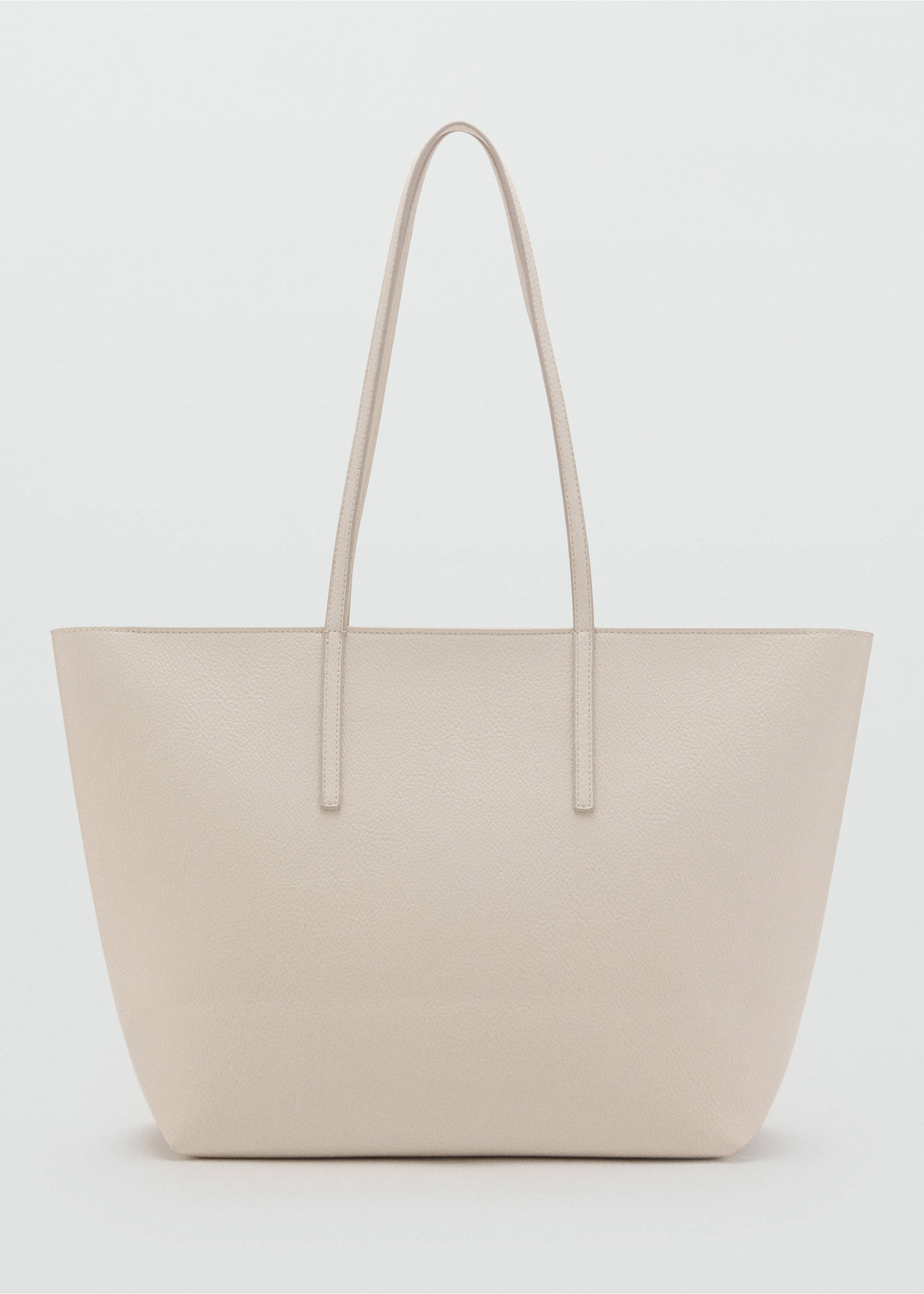 Shopper bag with double handle - Article without model, Off White. Ref: 17081146-00.