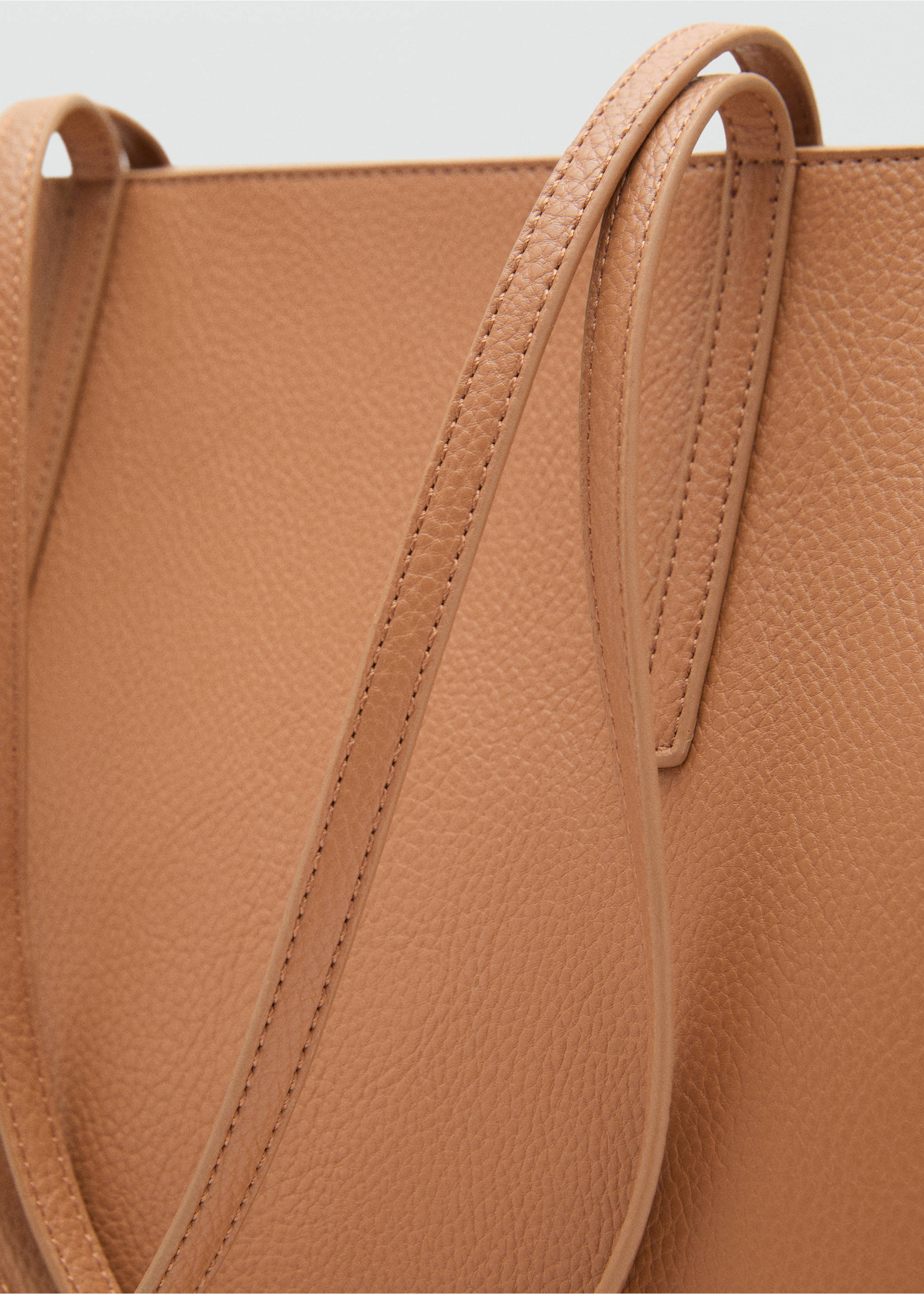 Sac cabas anse double - Détail de l'article 2, Marron moyen. Ref: 17081146-00.