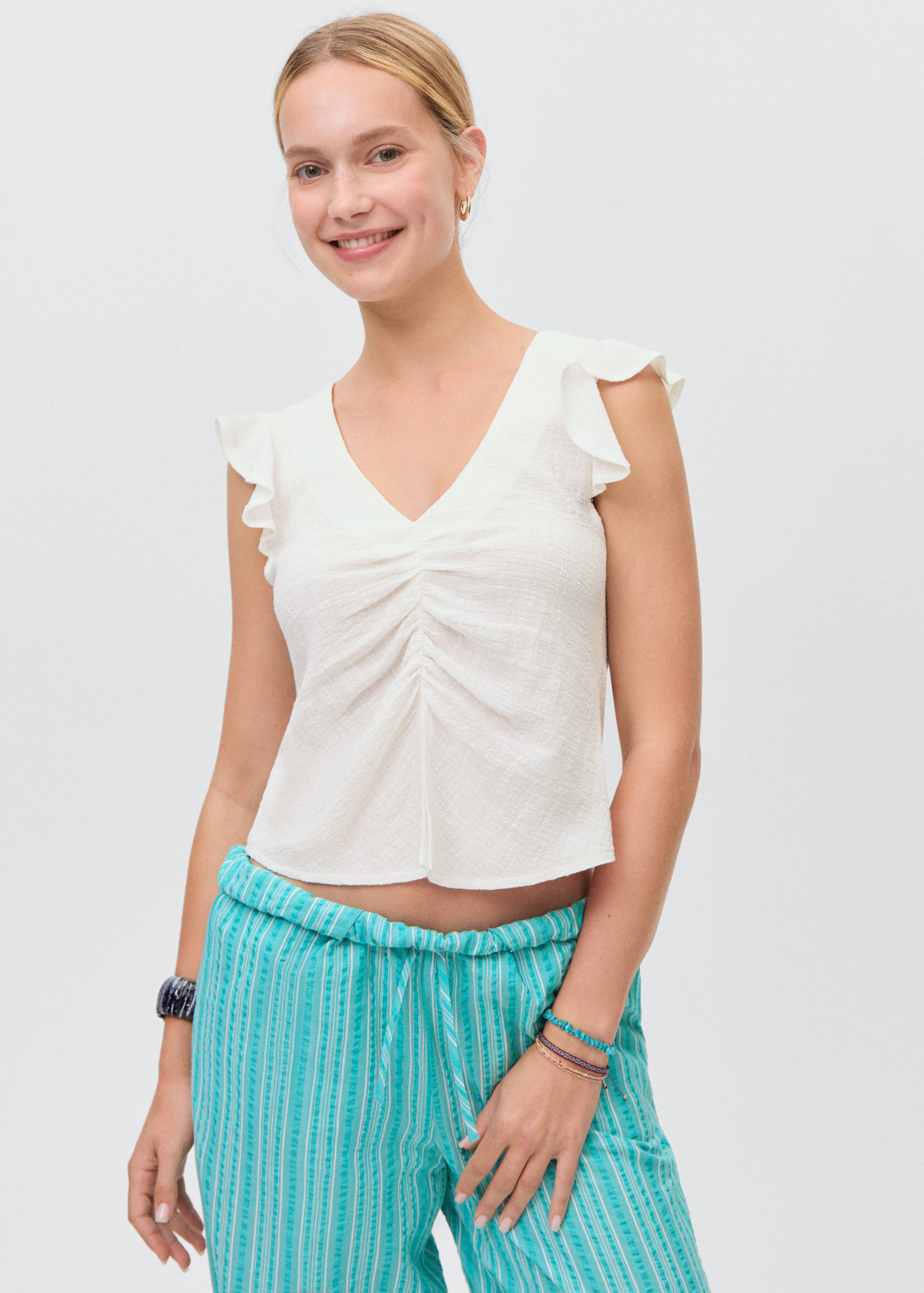 Blouse manches volants - Plan moyen