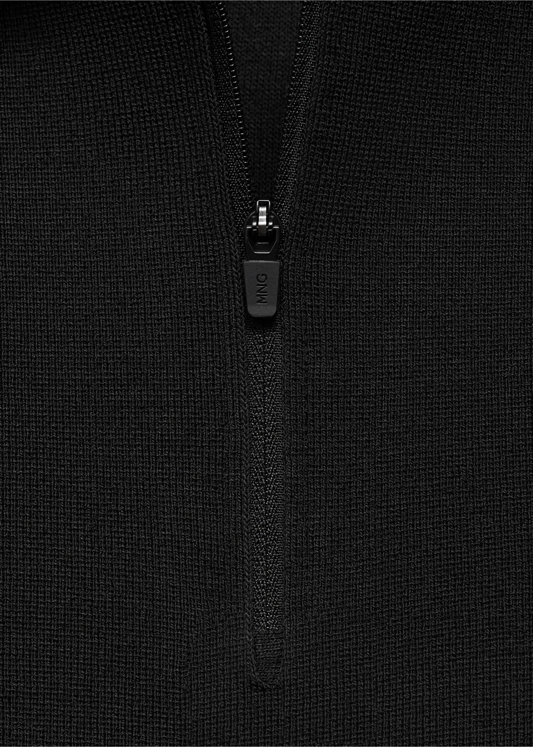 COOLMAX® Feinstrick-Poloshirt mit Reißverschluss - Detail des Artikels 8, Schwarz. Ref: 17081149-00.