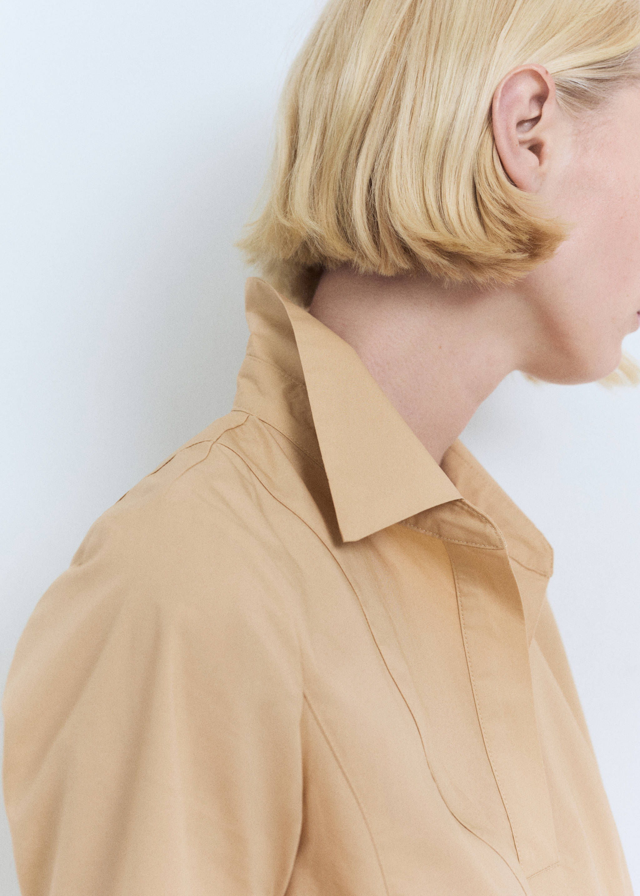 Cotton shirt dress - Details of the article 2