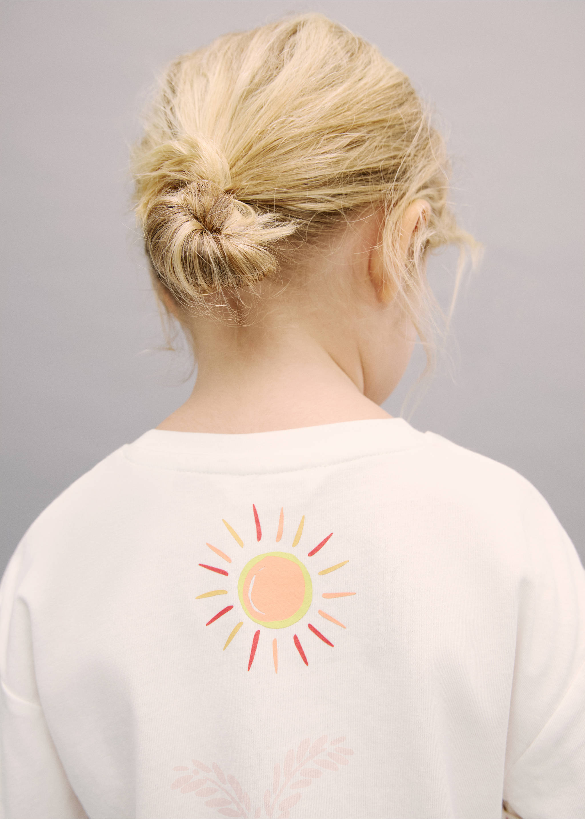 Printed cotton-blend T-shirt - Details of the article 3, Off White. Ref: 17081165-00.