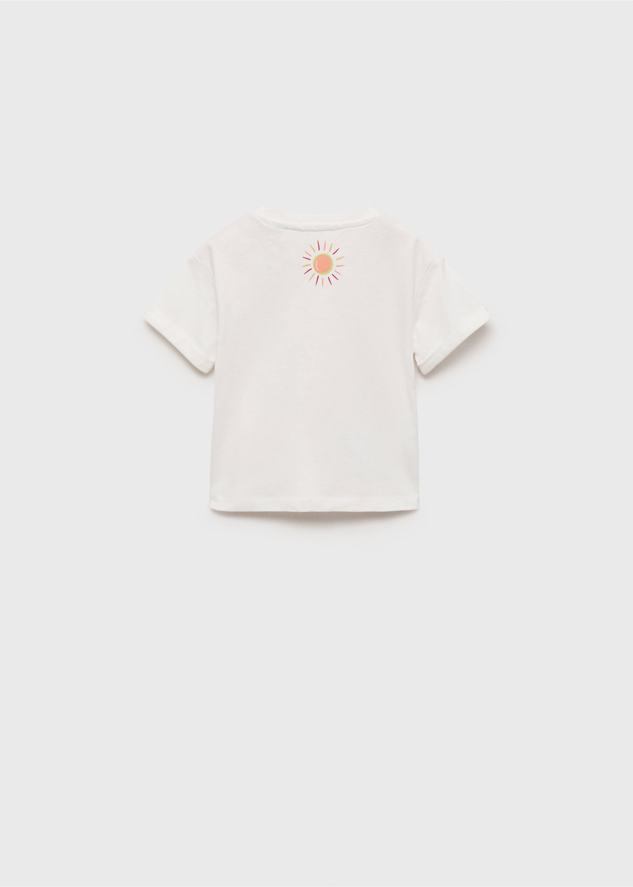 Printed cotton-blend T-shirt - Reverse of the article, Off White. Ref: 17081165-00.