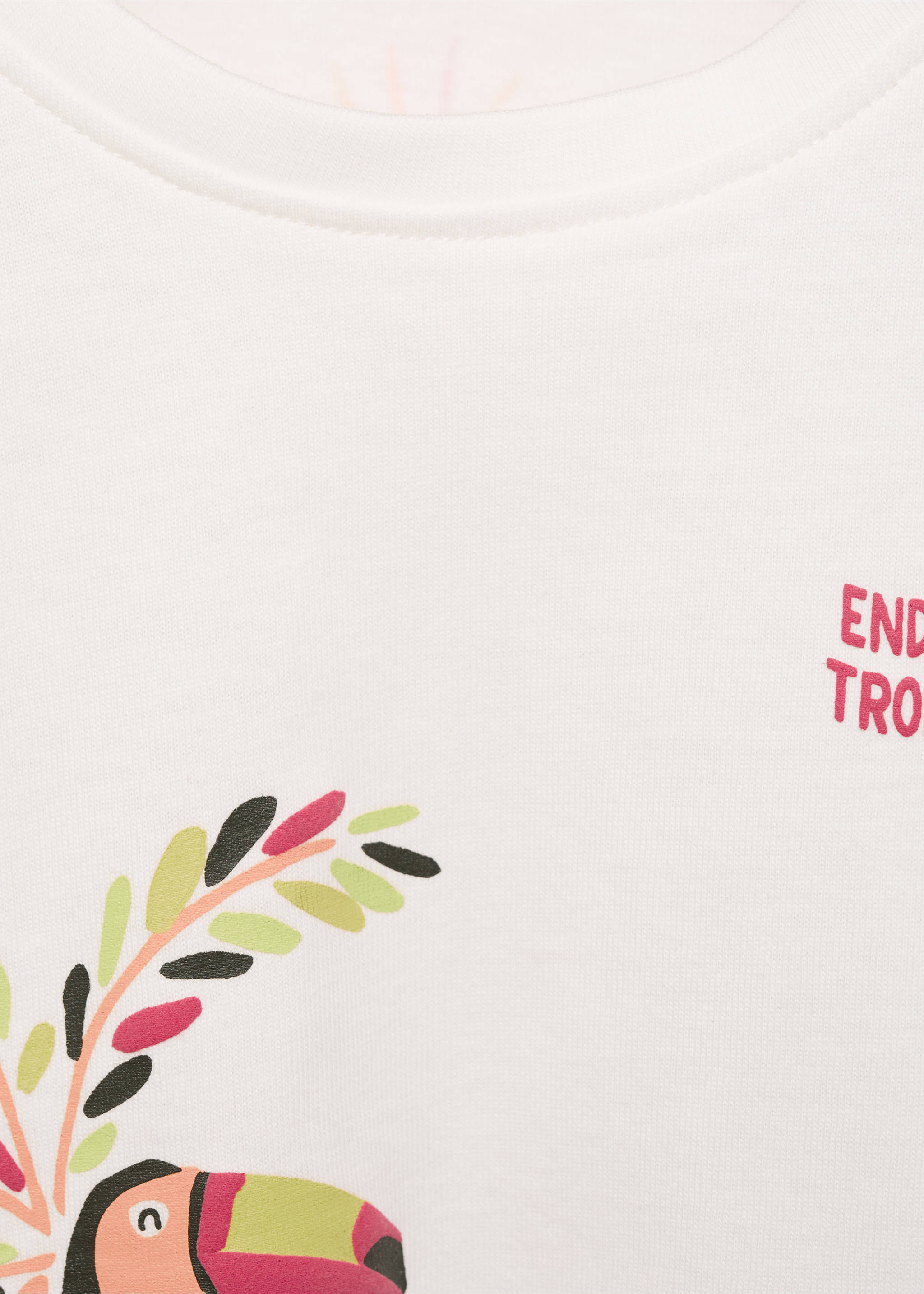Printed cotton-blend T-shirt - Details of the article 8, Off White. Ref: 17081165-00.
