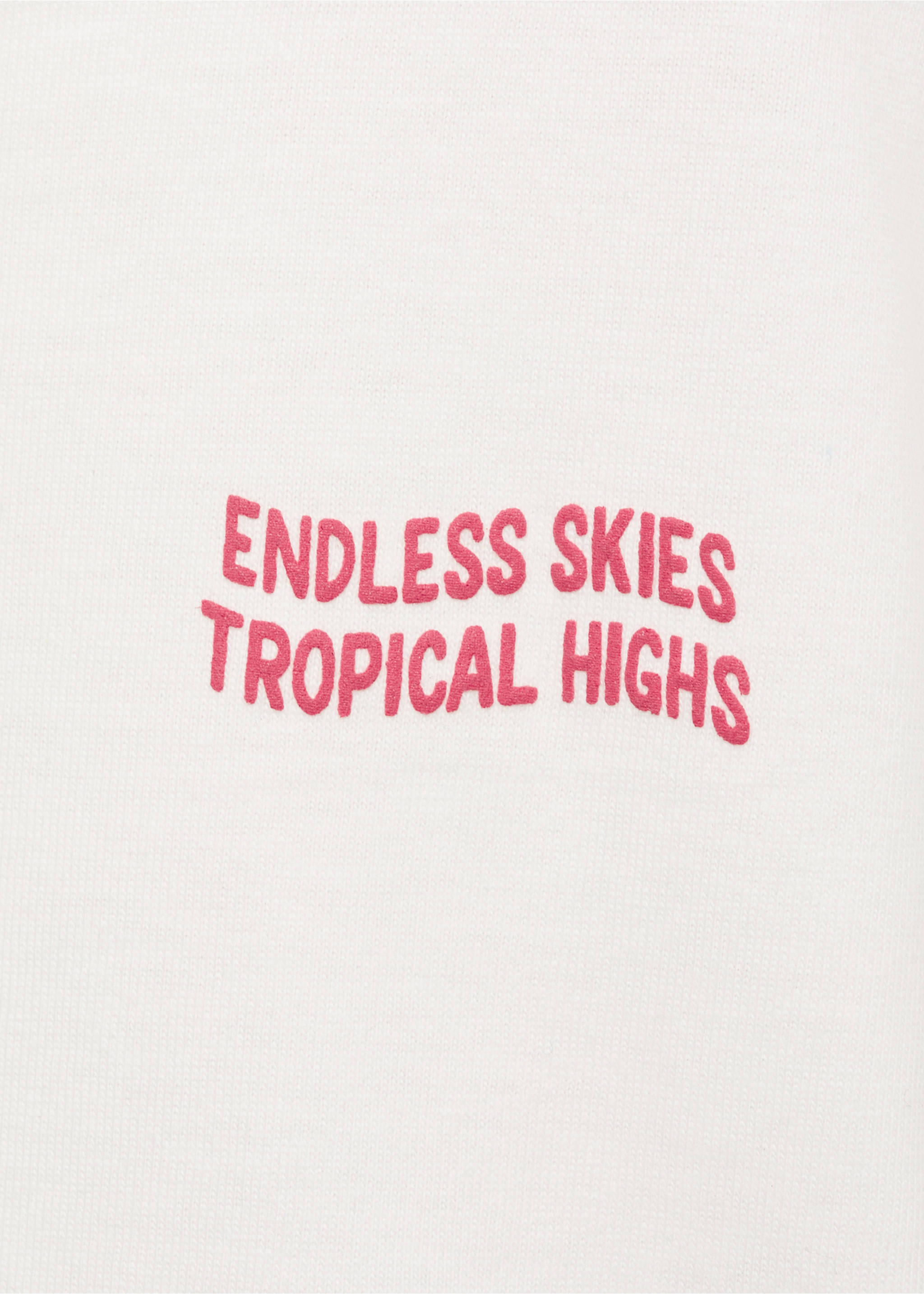 Printed cotton-blend T-shirt - Details of the article 0, Off White. Ref: 17081165-00.