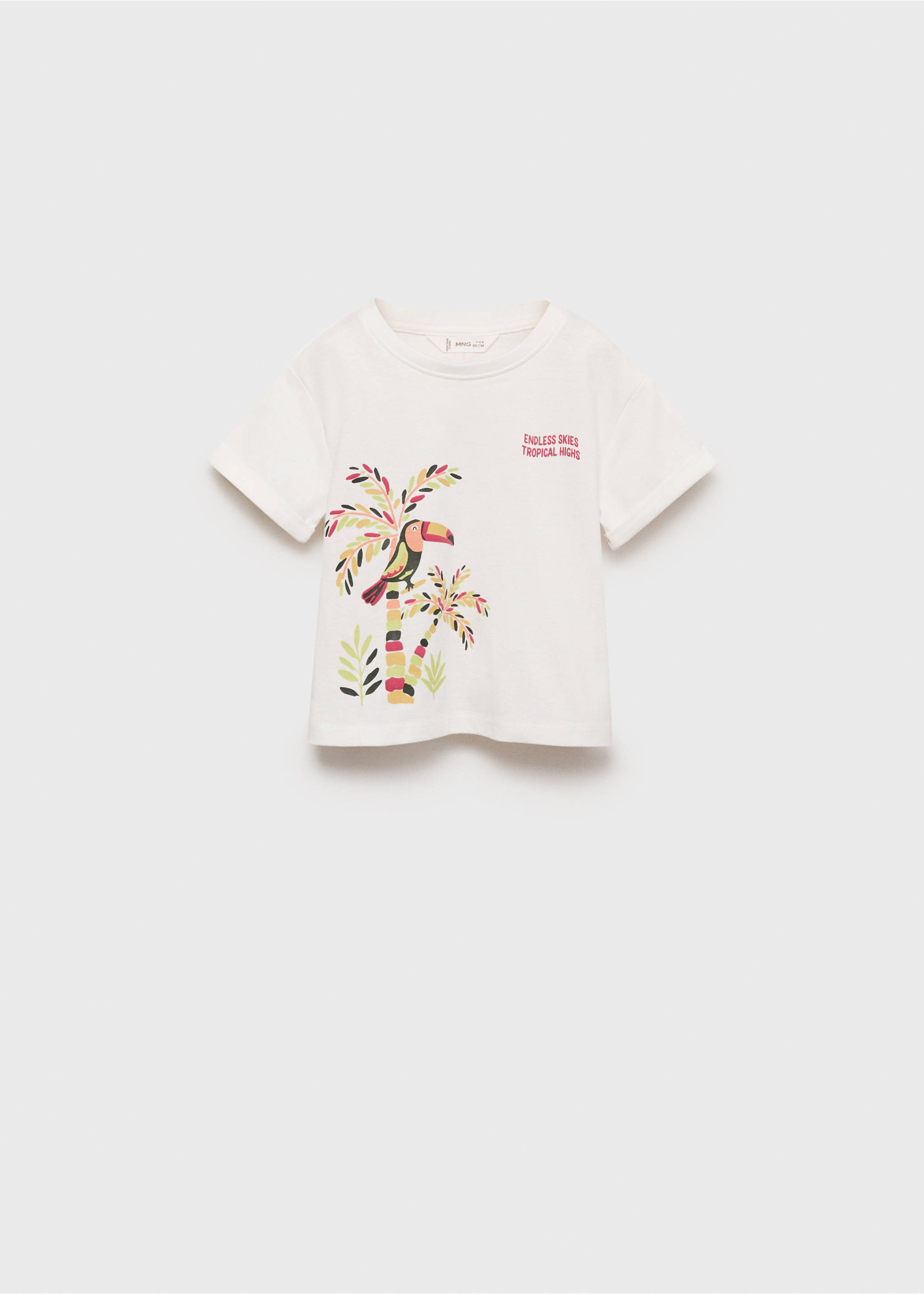 Printed cotton-blend T-shirt - Article without model, Off White. Ref: 17081165-00.