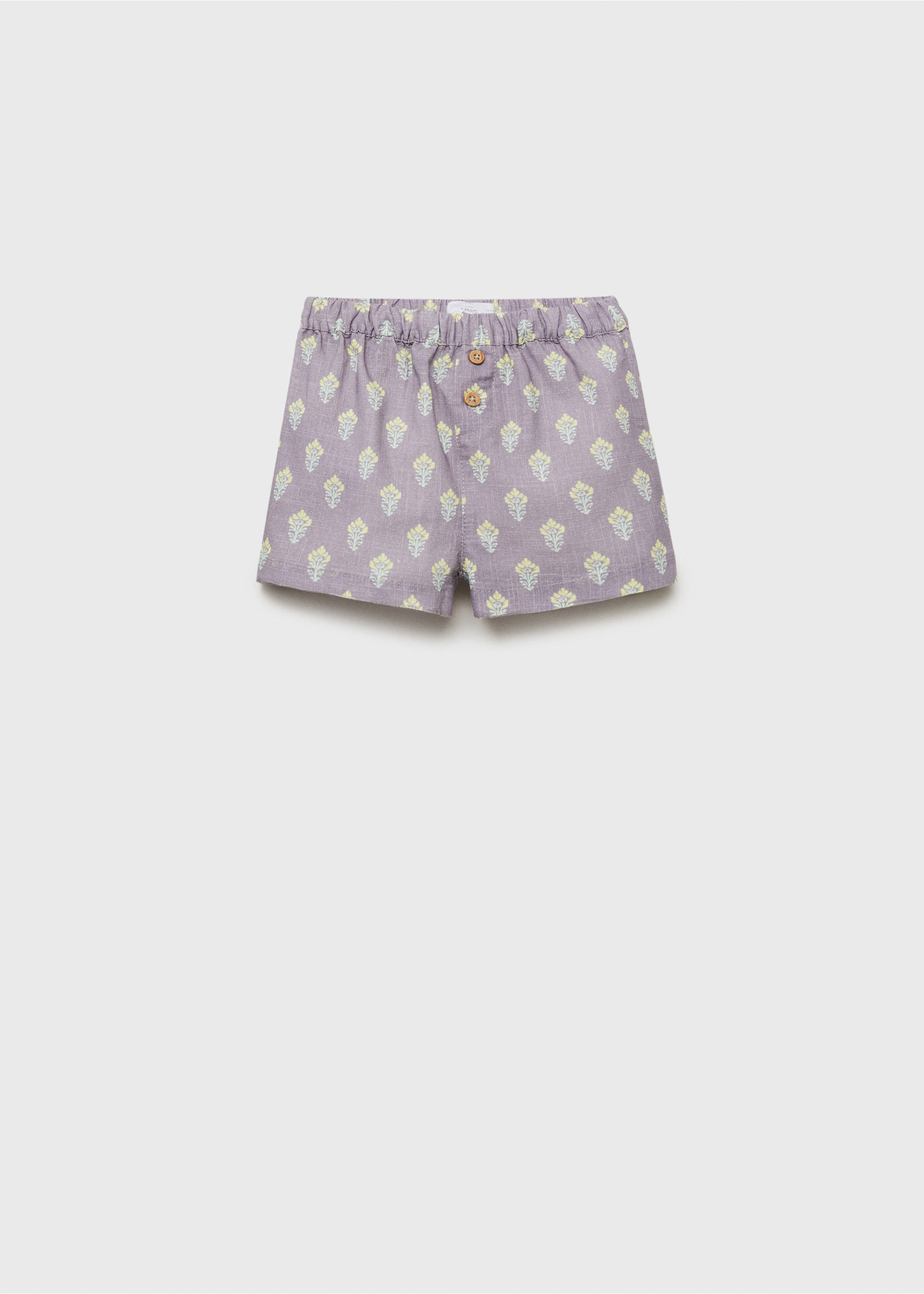 Printed cotton shorts - Article without model, Light/Pastel Purple. Ref: 17081170-00.
