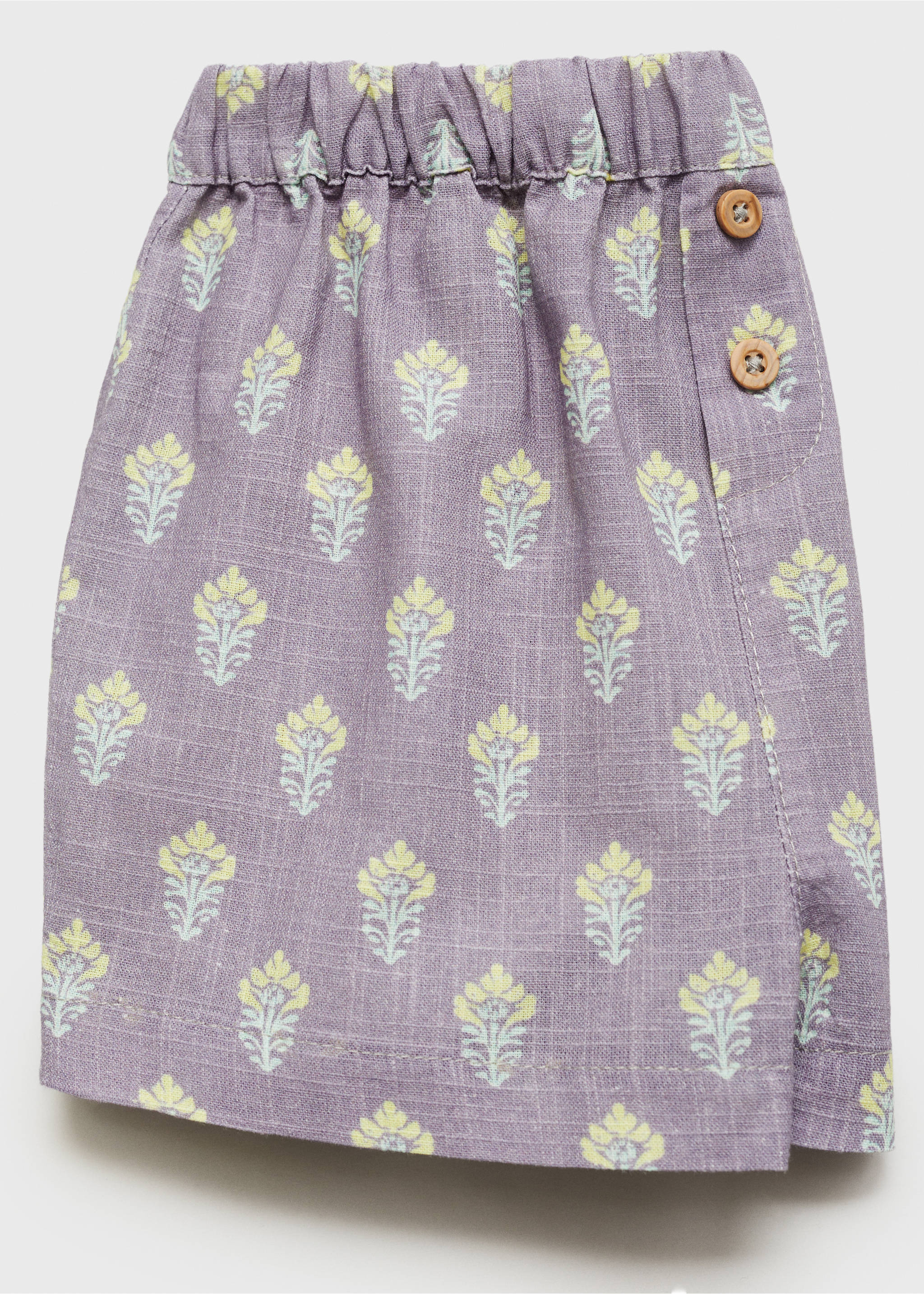 Printed cotton shorts - Details of the article 0, Light/Pastel Purple. Ref: 17081170-00.