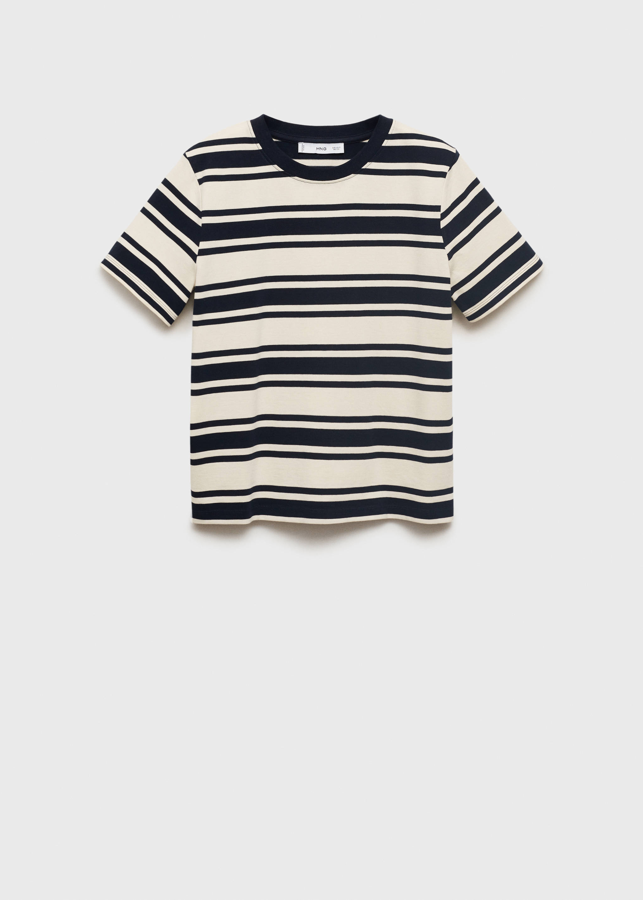 T-shirt coton col contrastant - Article sans modèle