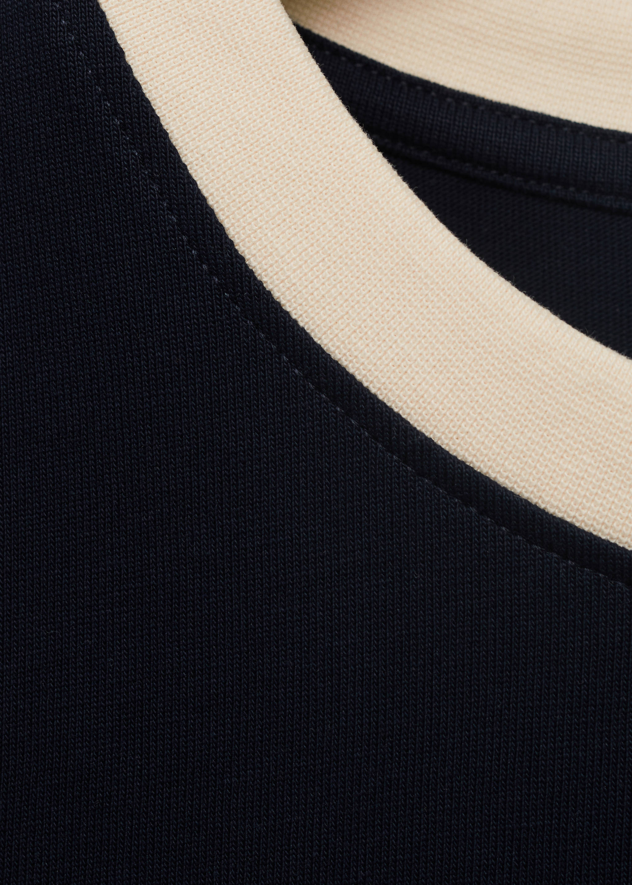 T-shirt coton col contrastant - Détail de l'article 8