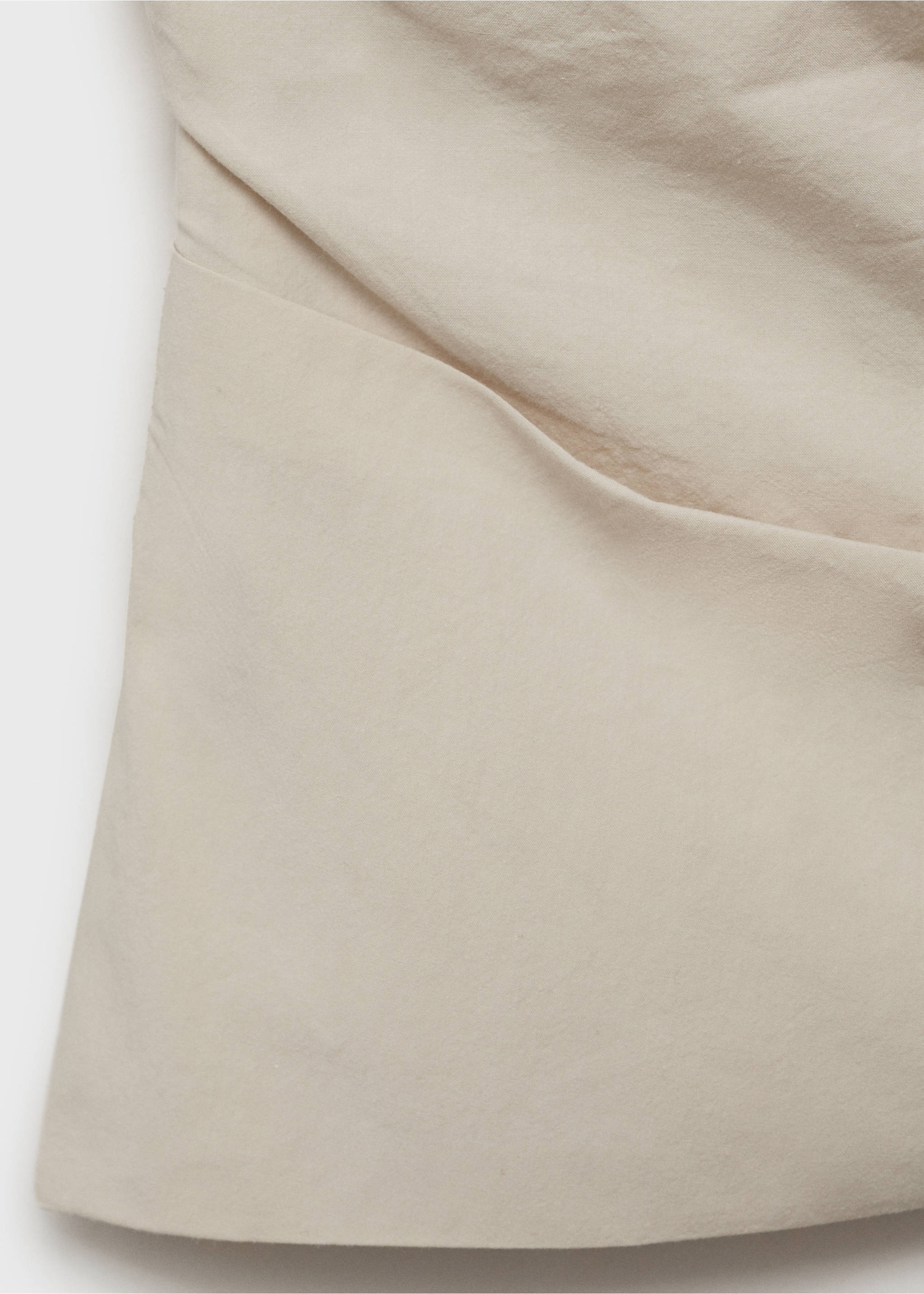 Asymmetrical strapless top - Details of the article 0, Ecru. Ref: 17081174-00.