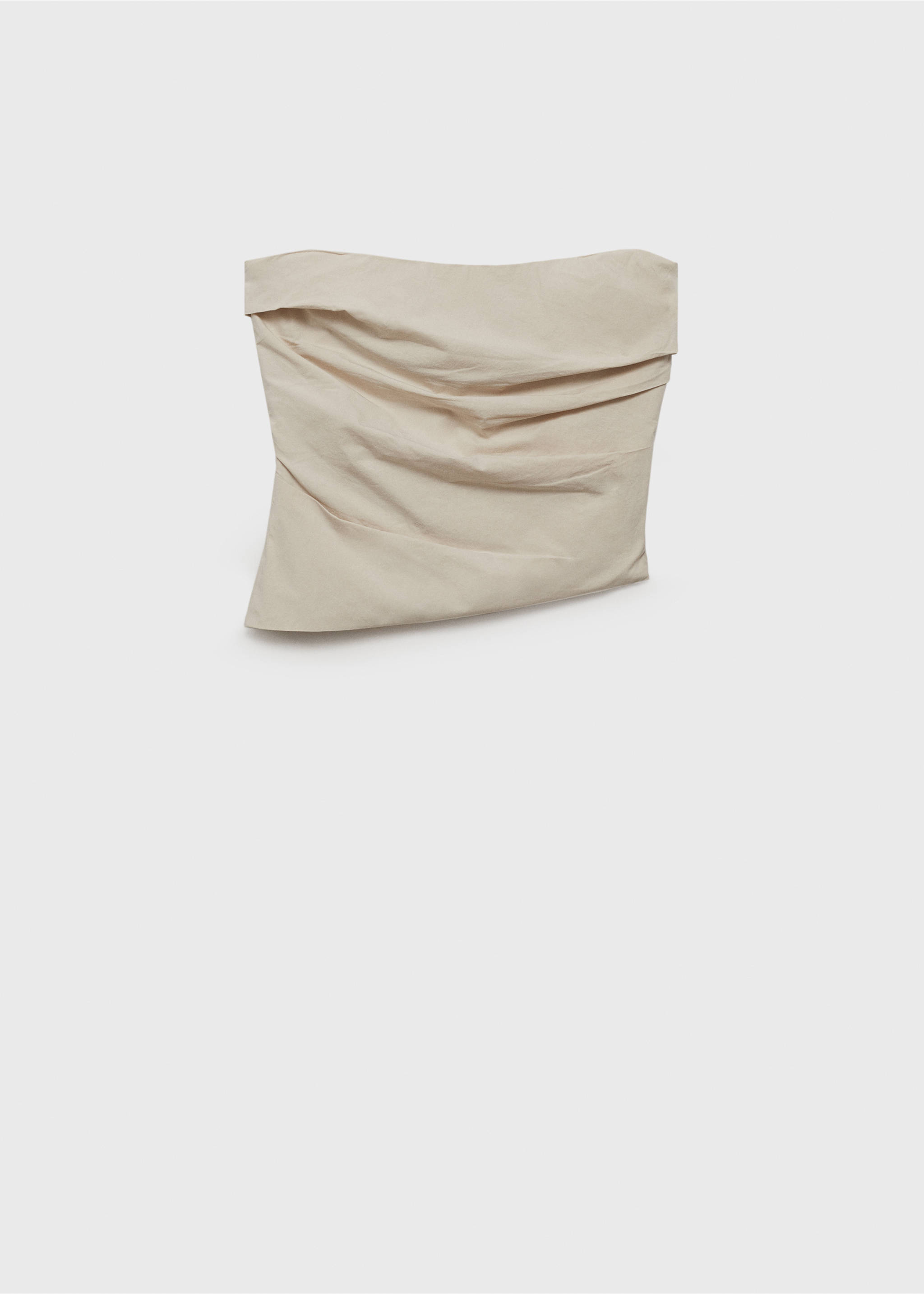 Asymmetrical strapless top - Article without model, Ecru. Ref: 17081174-00.