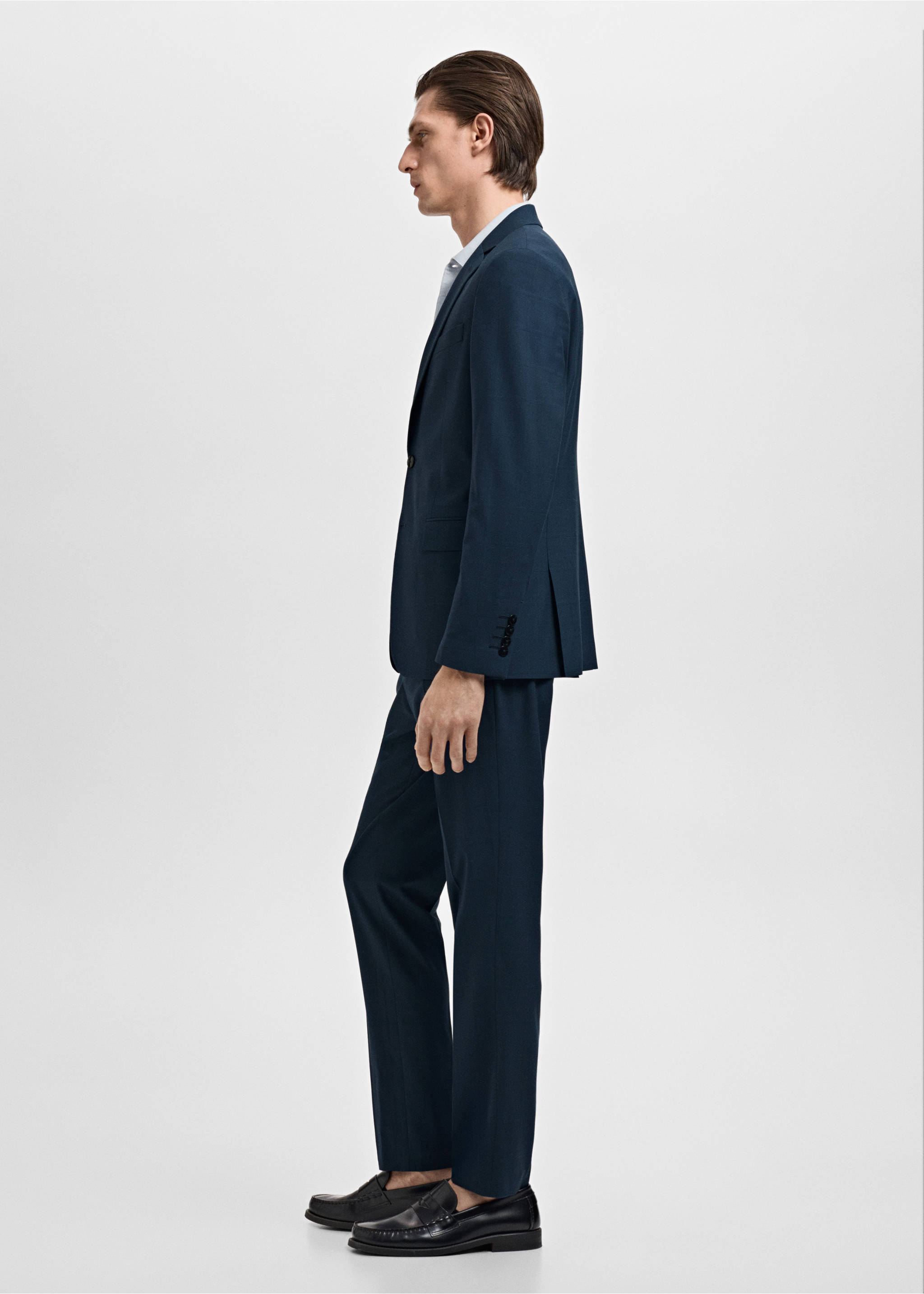 Pantalons vestit París súper slim fit - Detall de l'article 2, Blau indi. Ref: 17081176-00.