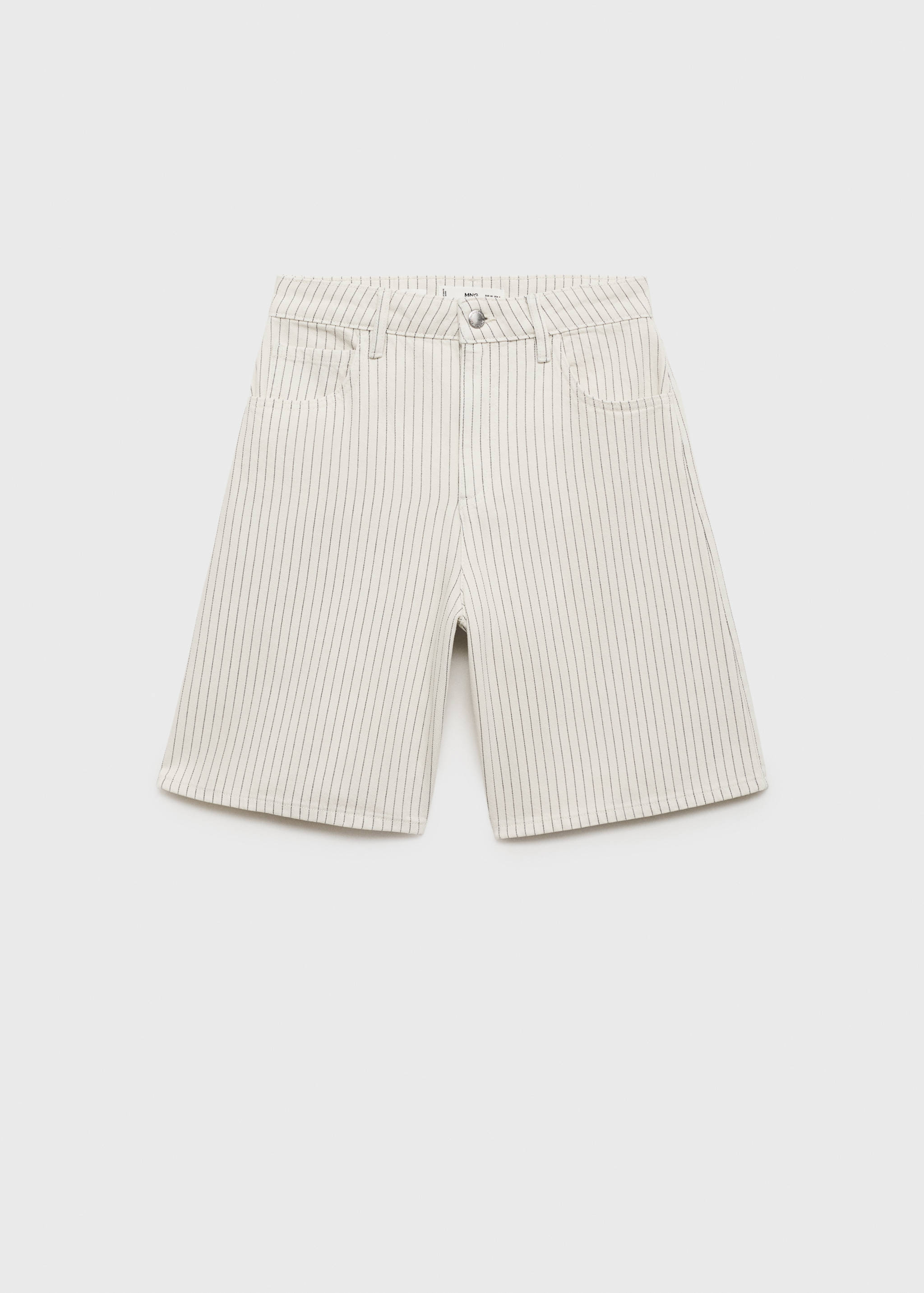 High-waist straight-fit denim shorts - Article without model