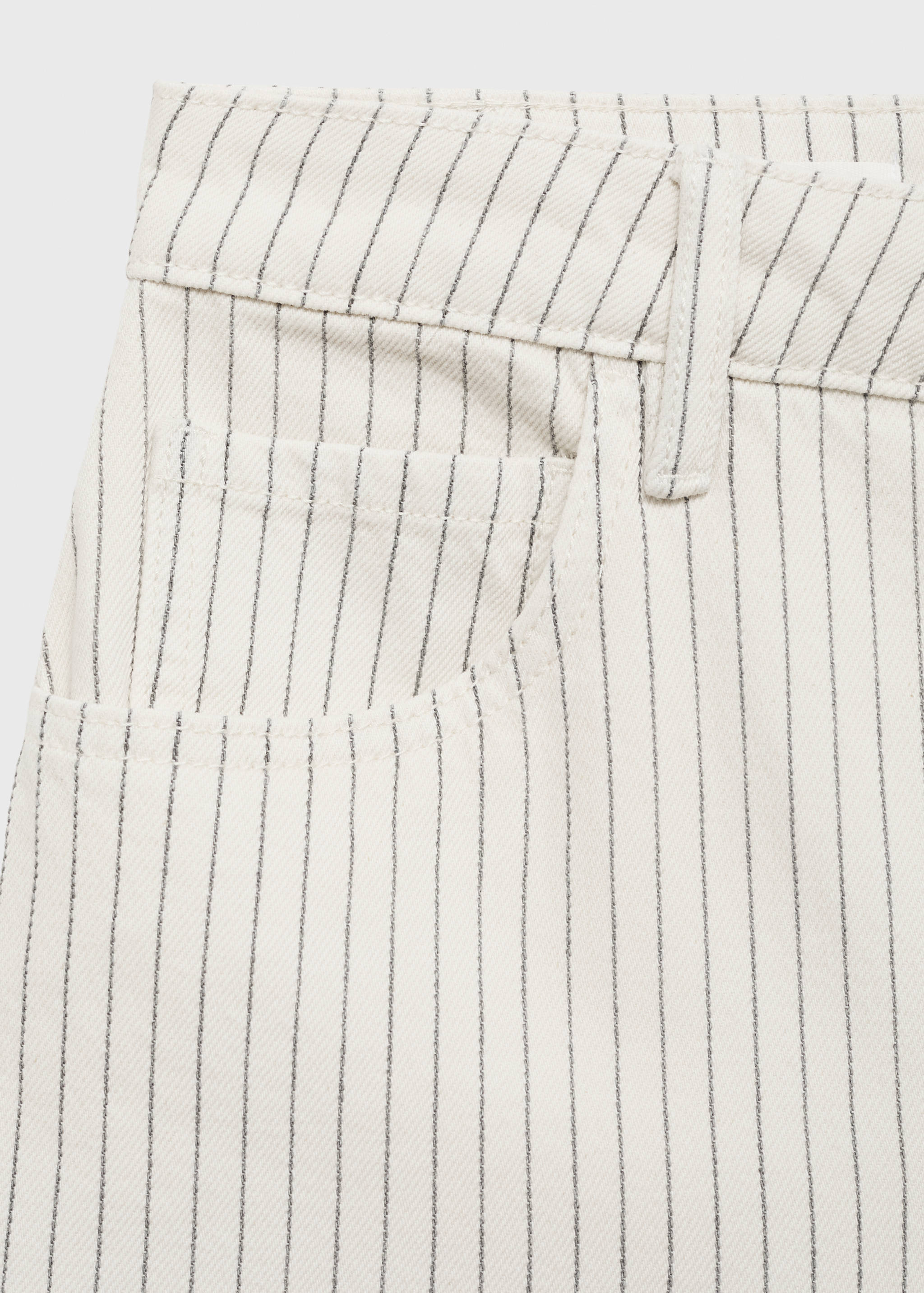 High-waist straight-fit denim shorts - Details of the article 0