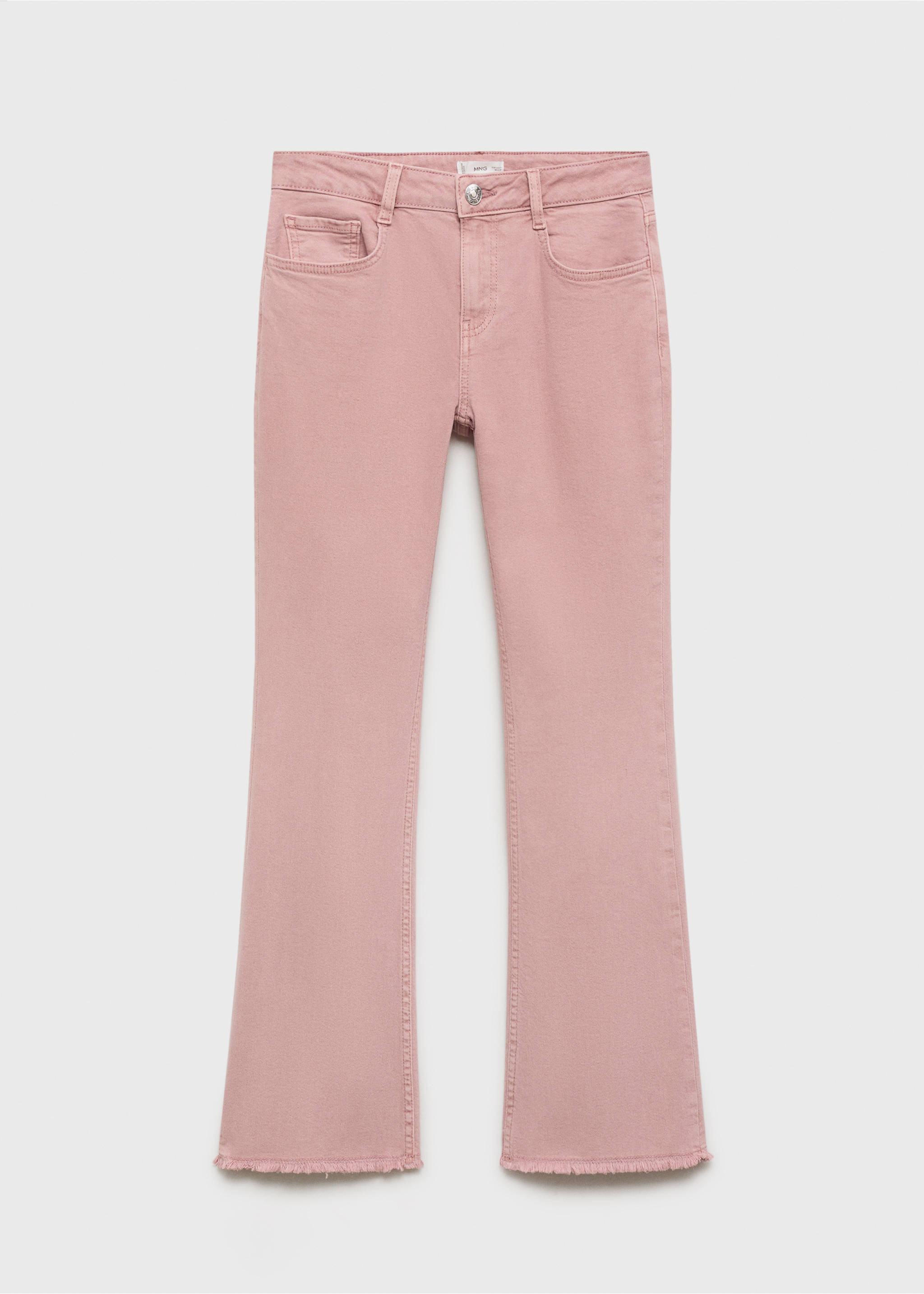 Frayed low-rise skinny jeans - Article without model, Pastel Pink. Ref: 17081179-00.