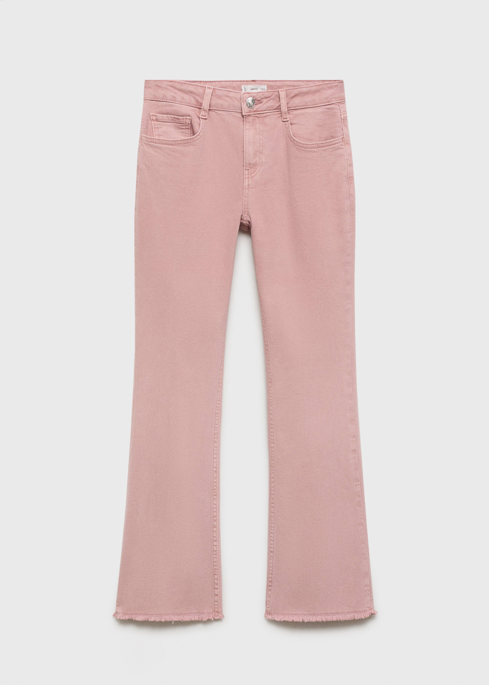 Utsvängda jeans med fransad fåll - Artikel utan modell