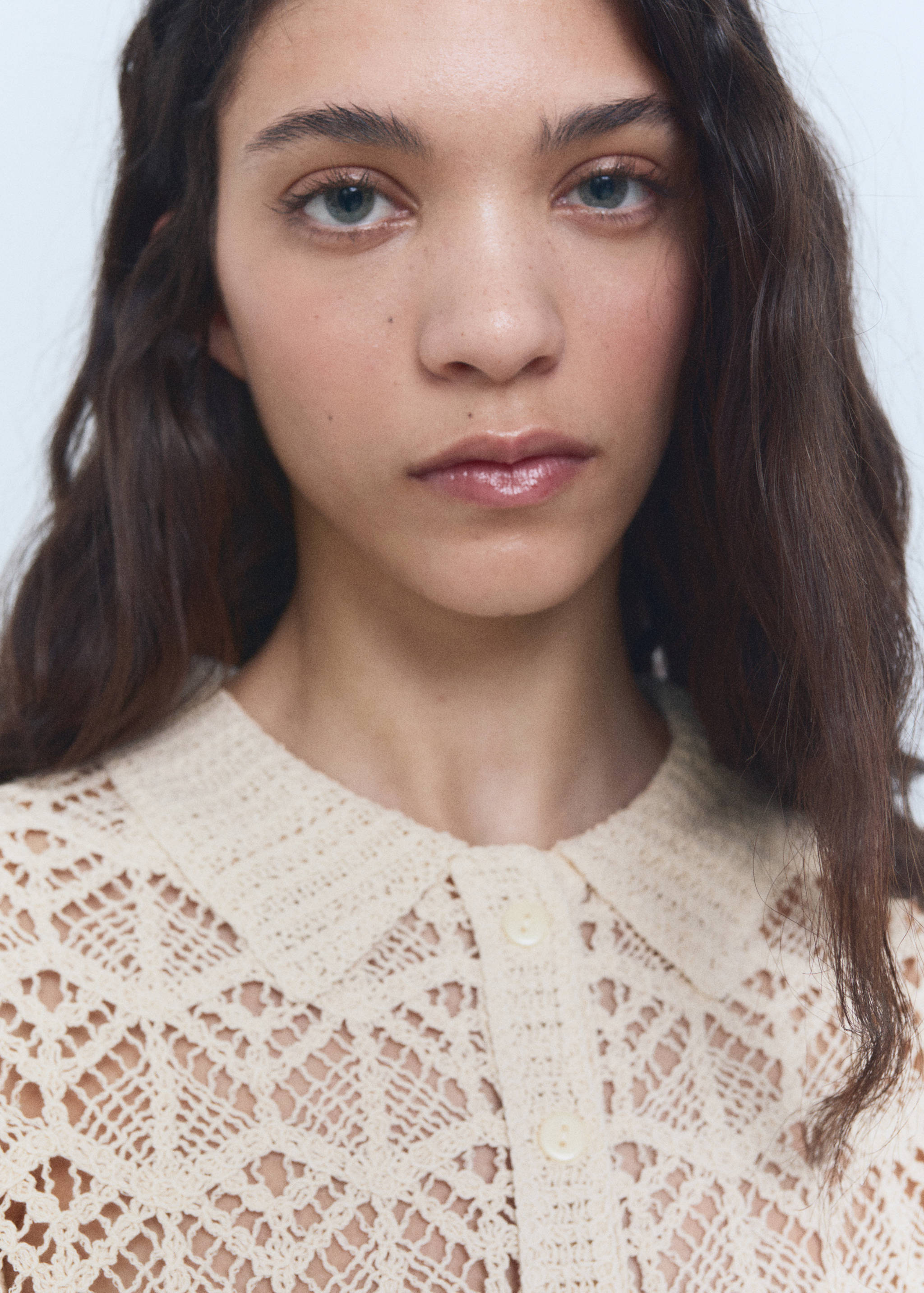 Short-sleeved crochet sweater - Details of the article 1