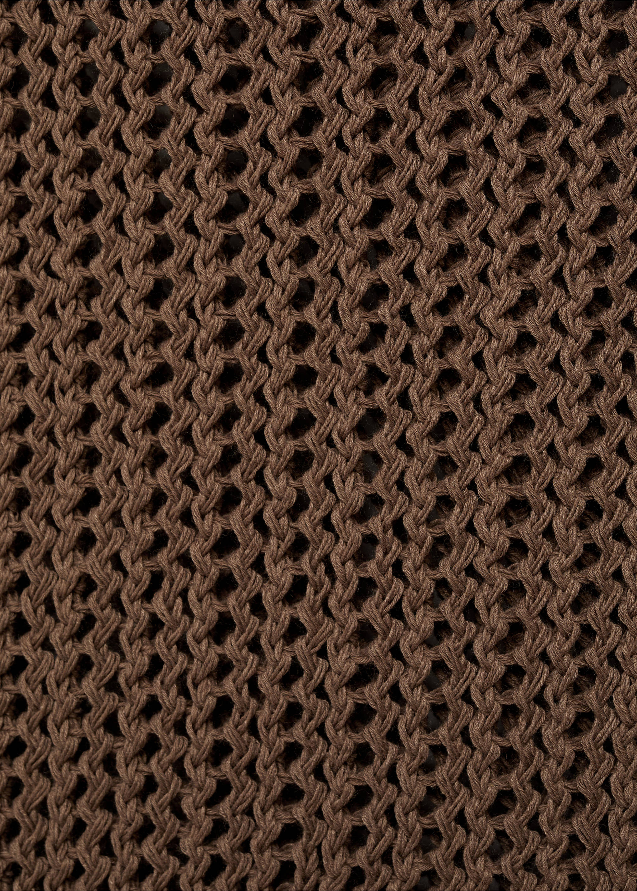 Crochet long dress - Details of the article 0, Medium Brown. Ref: 17081181-00.