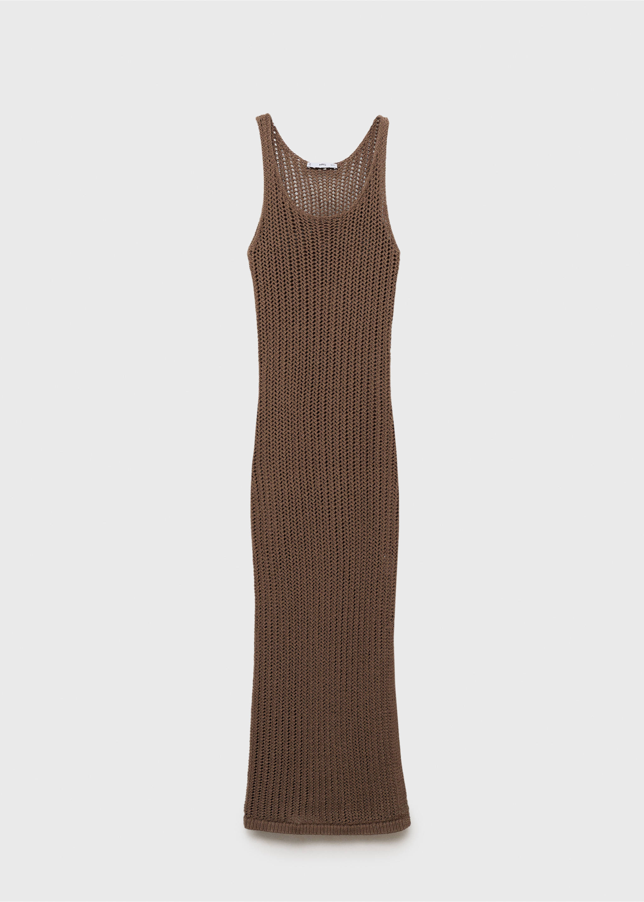 Crochet long dress - Article without model, Medium Brown. Ref: 17081181-00.
