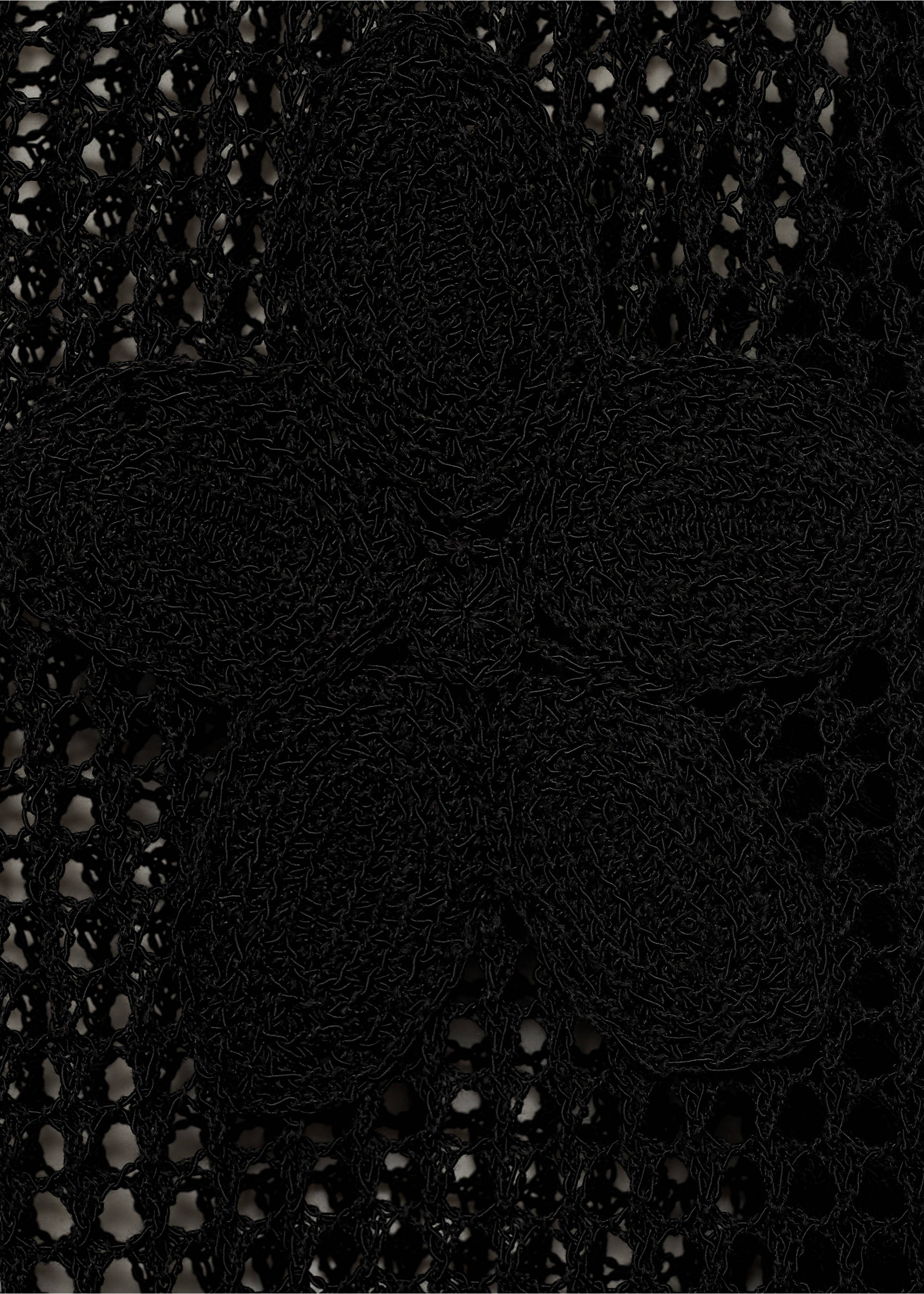 Knit embroidered sweater - Details of the article 8, Black. Ref: 17081185-00.