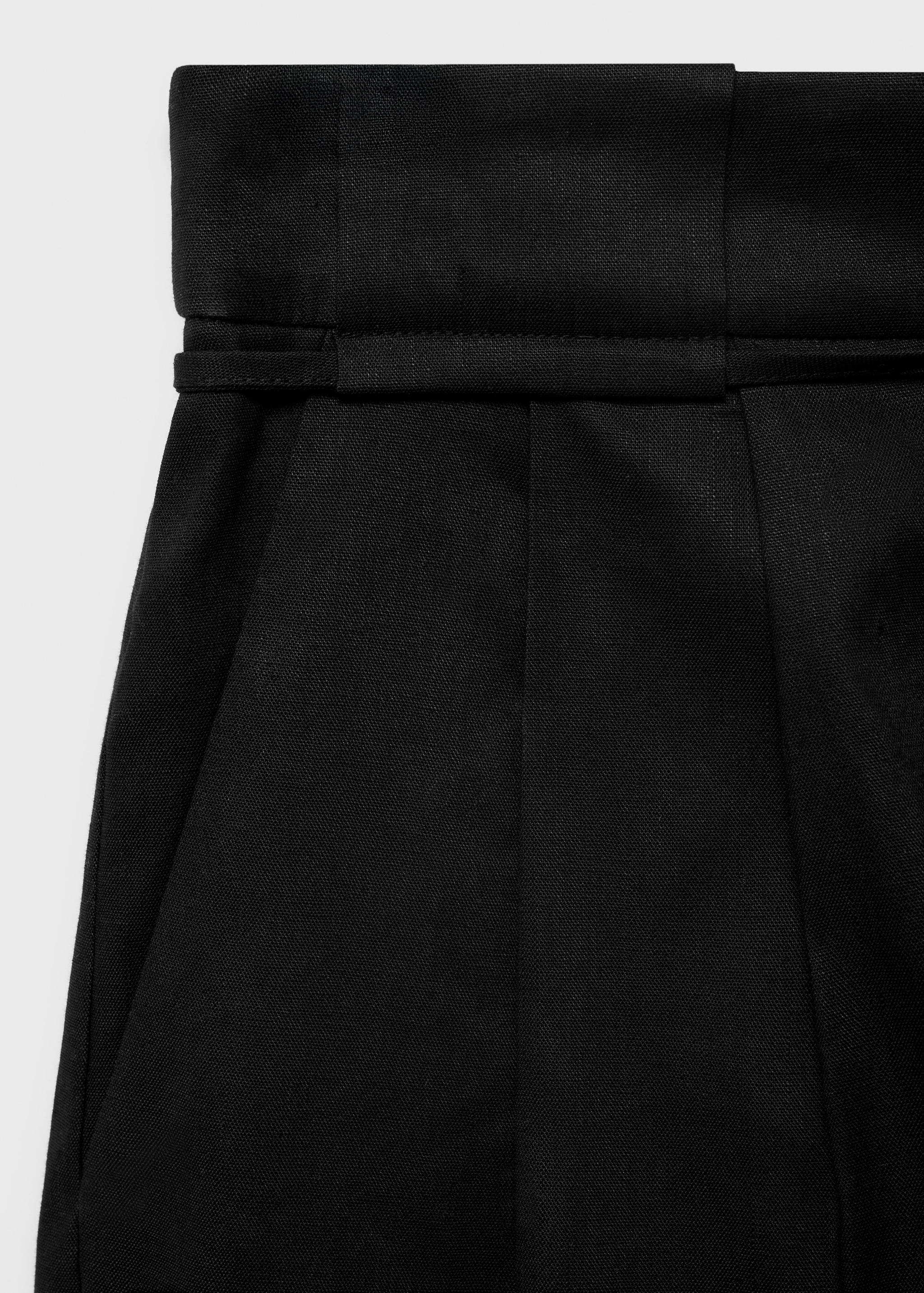 Linen shorts with bow and belt - Details of the article 0