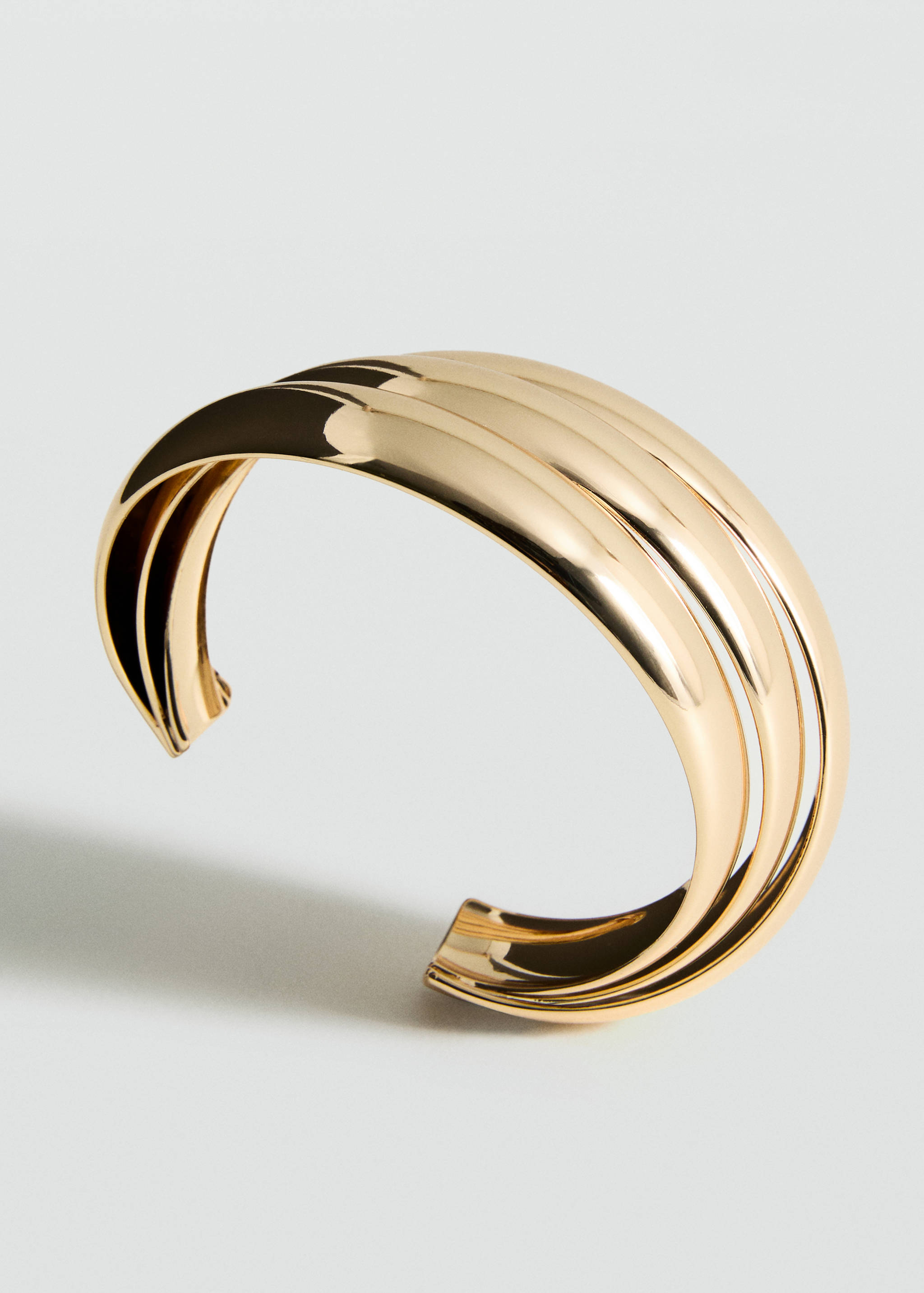 Rigid bracelet with relief - Medium plane