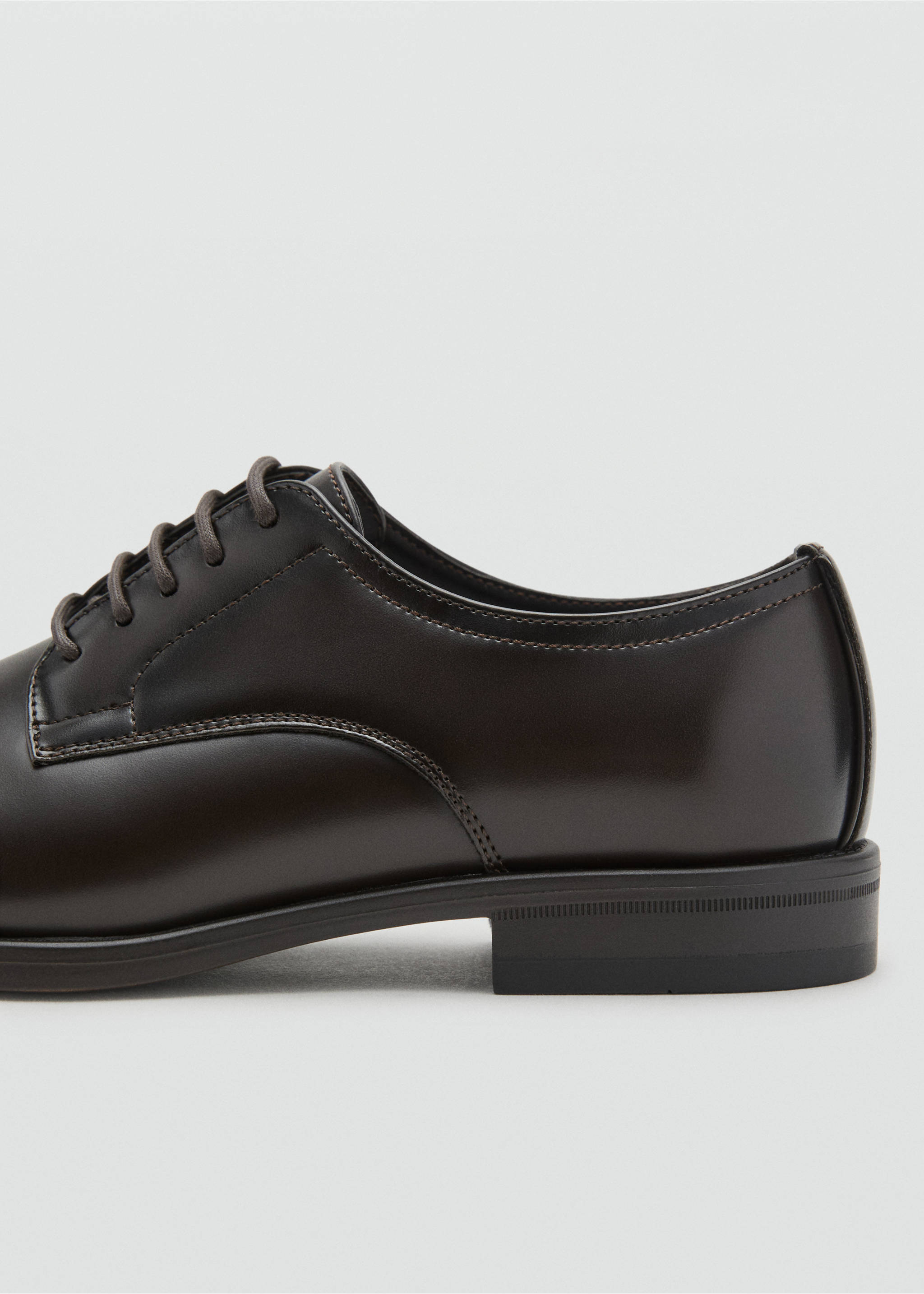 Blucher suit shoes - Details of the article 1, Brown. Ref: 17081195-00.