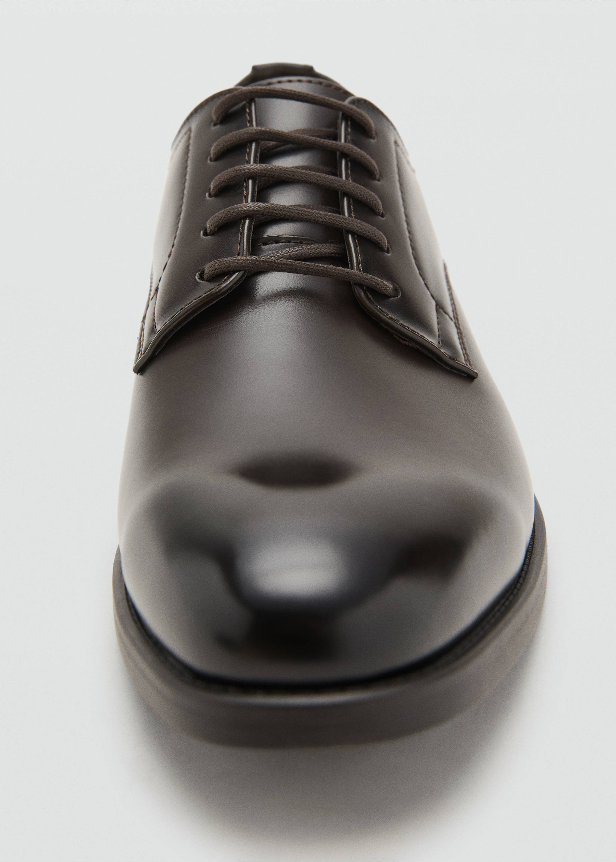 Blucher suit shoes - Details of the article 2, Brown. Ref: 17081195-00.