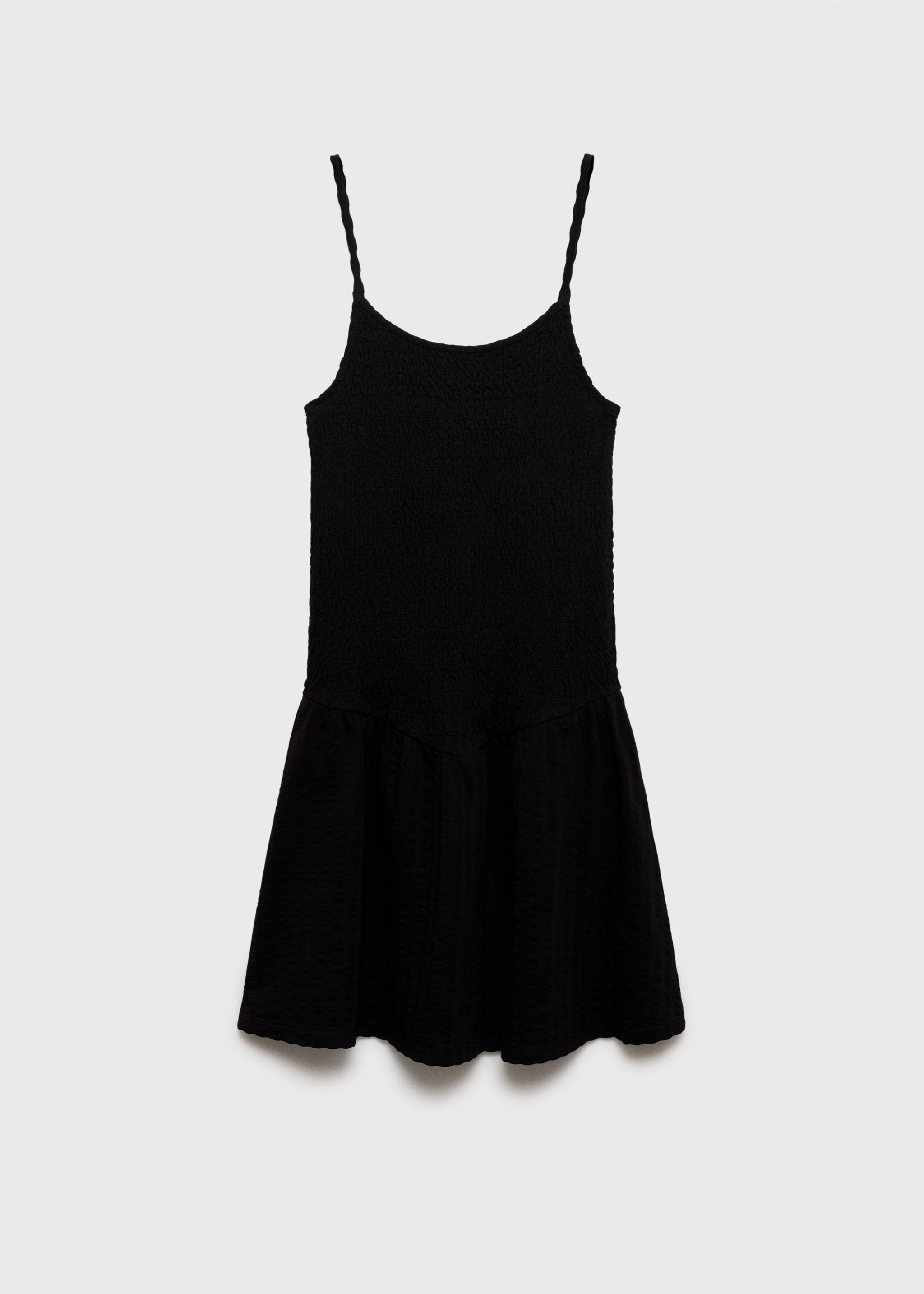 Ruched straps dress - Article without model, Black. Ref: 17081198-00.