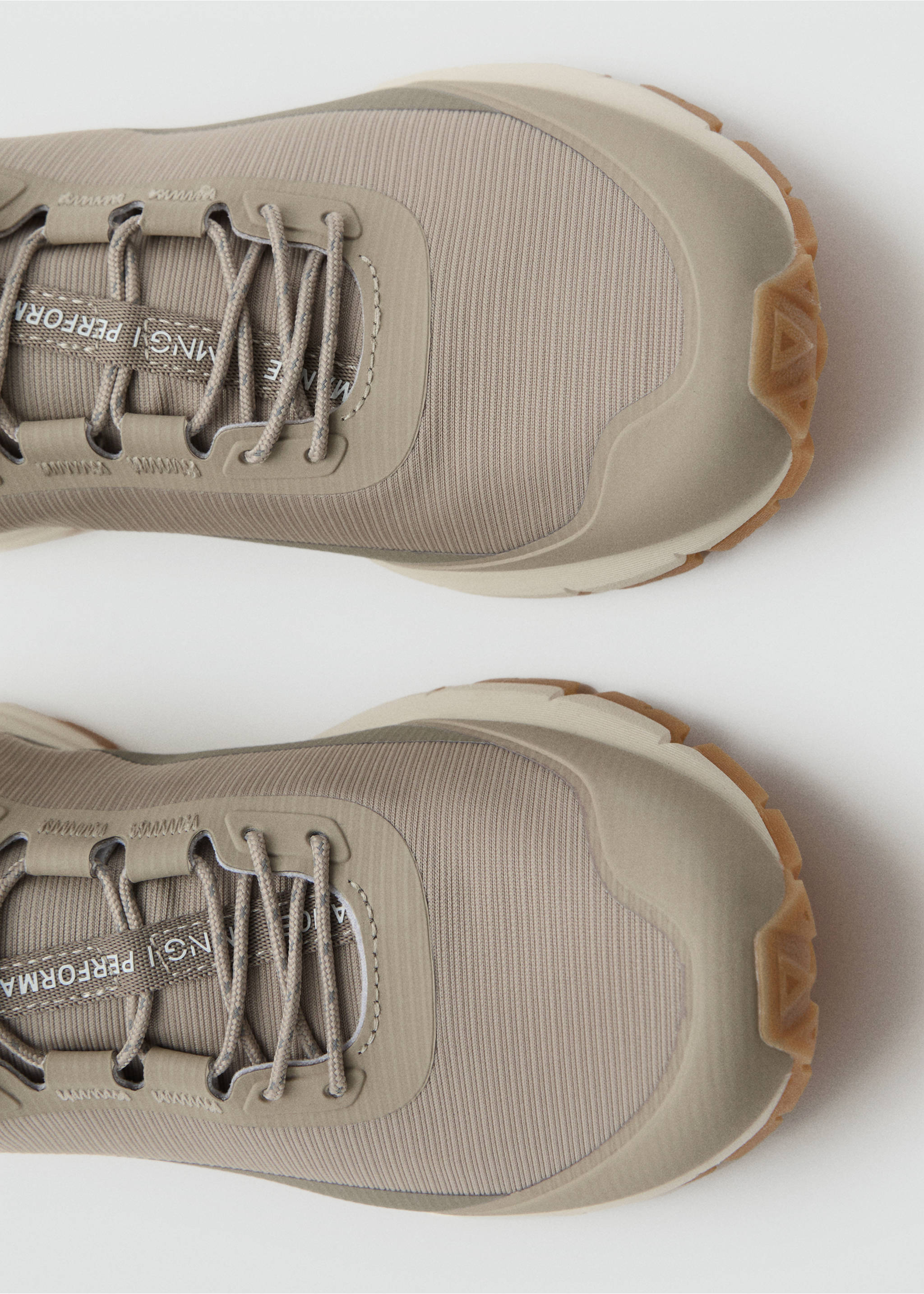 Trainers with VIBRAM® sole - Details of the article 4, Beige. Ref: 17081199-00.
