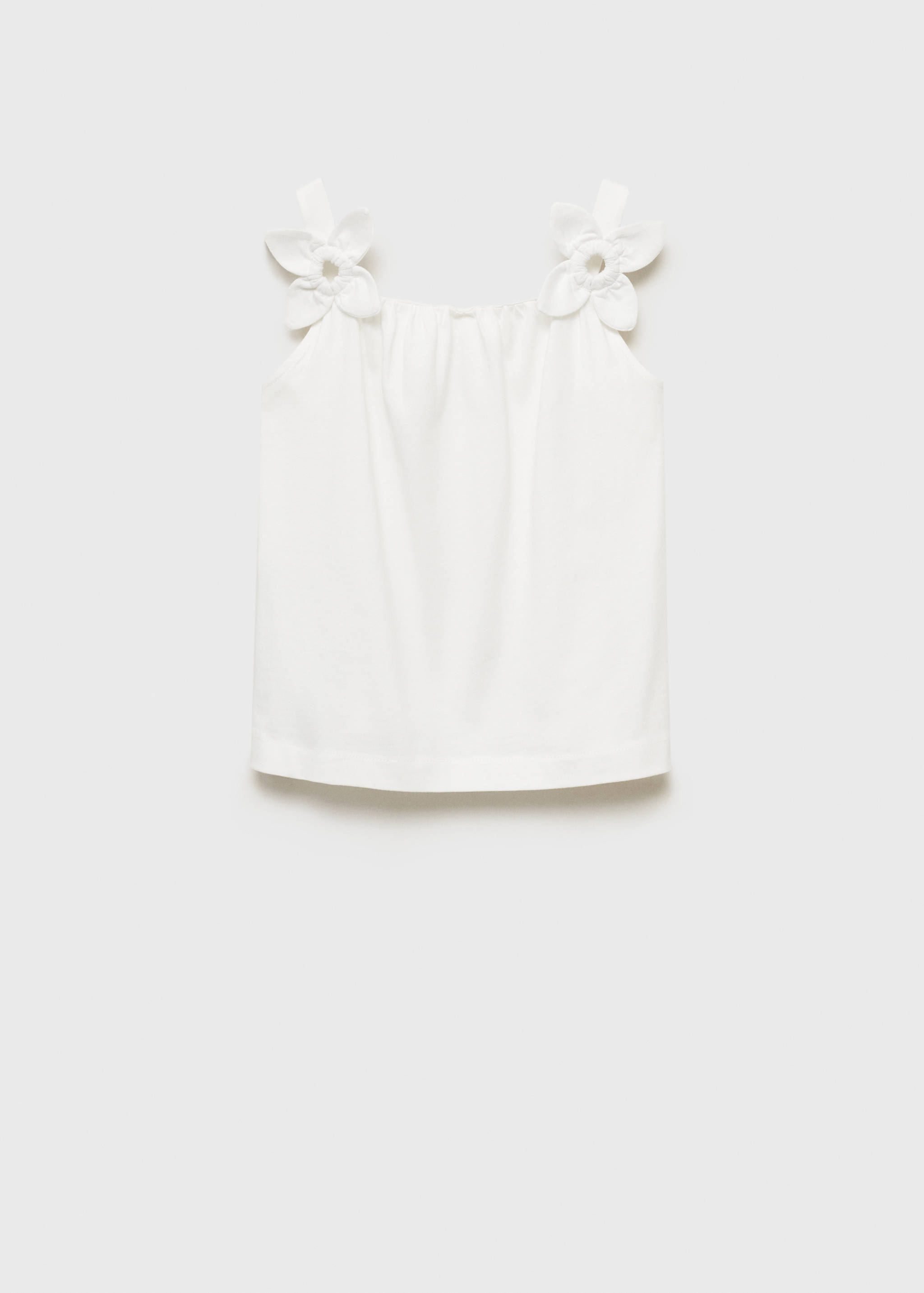 T-shirt coton détail fleur - Article sans modèle