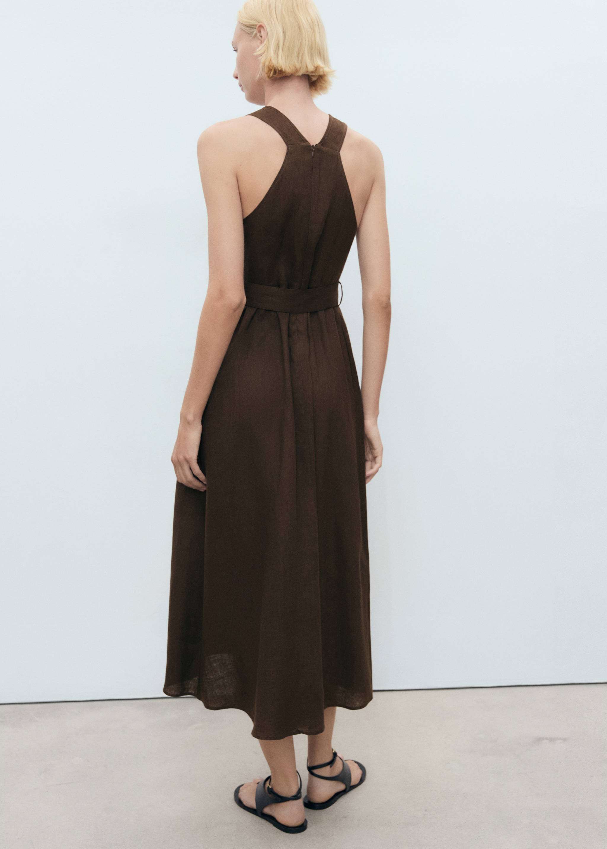 Robe lin ceinture - Verso de l’article