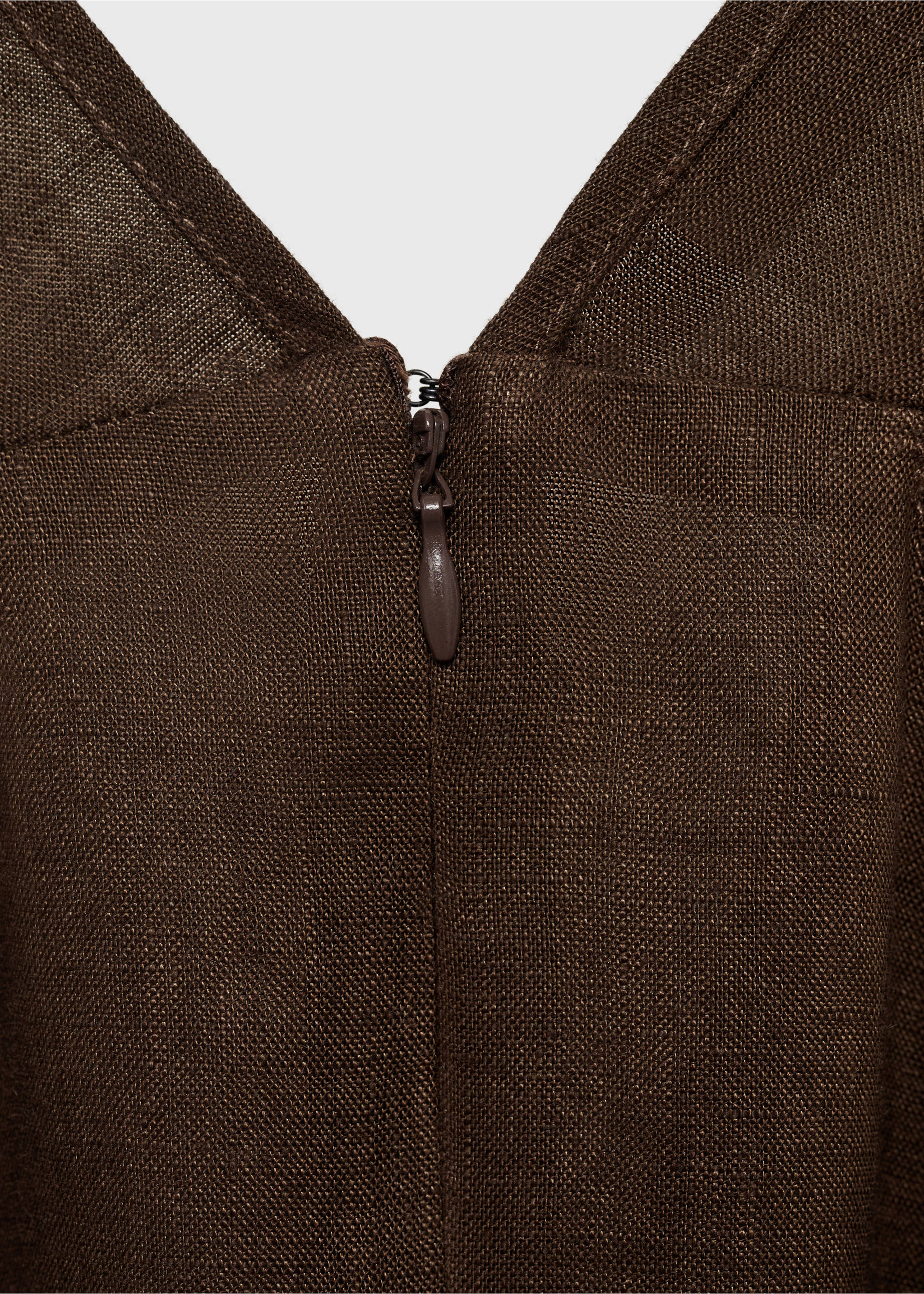 Robe lin ceinture - Détail de l'article 0, Marron. Ref: 17081205-00.