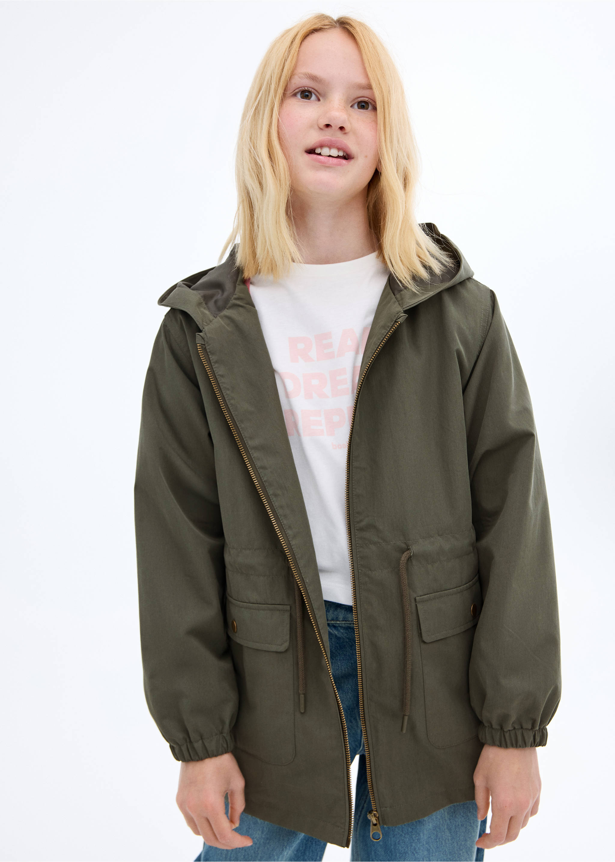 Pocket safari-style trench - Medium plane, Khaki. Ref: 17081208-00.