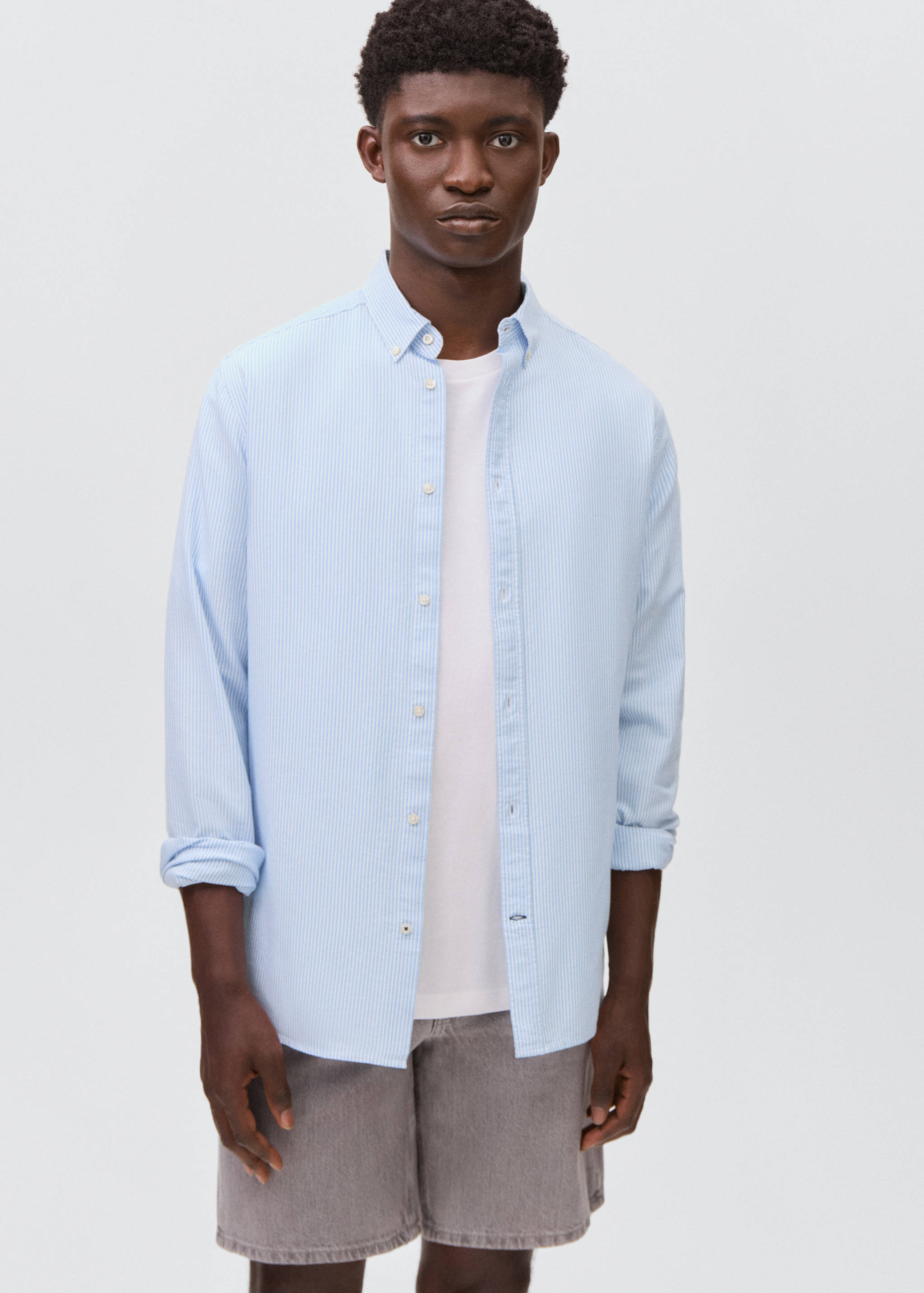 Striped Oxford shirt - Medium plane