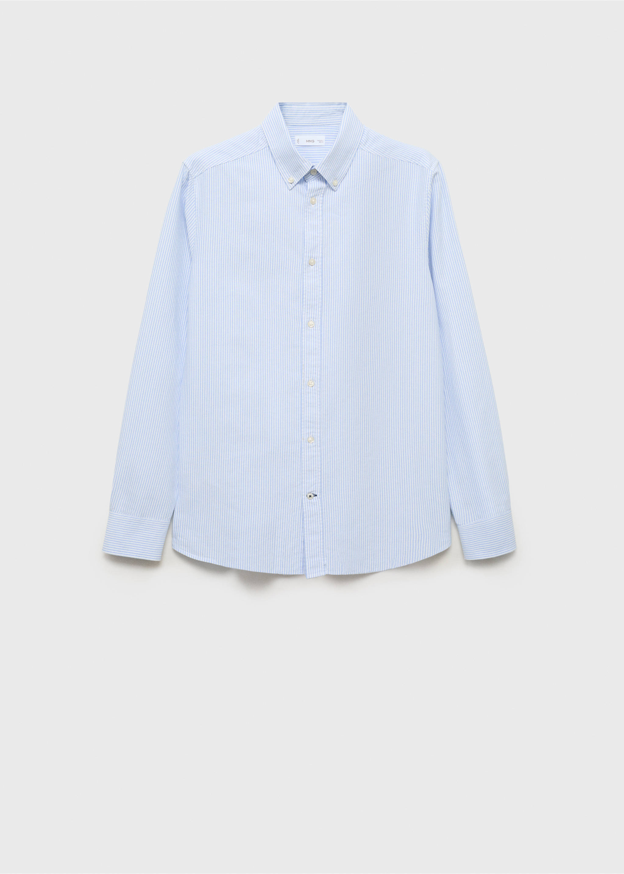 Striped Oxford shirt - Article without model, Sky Blue. Ref: 17081212-00.