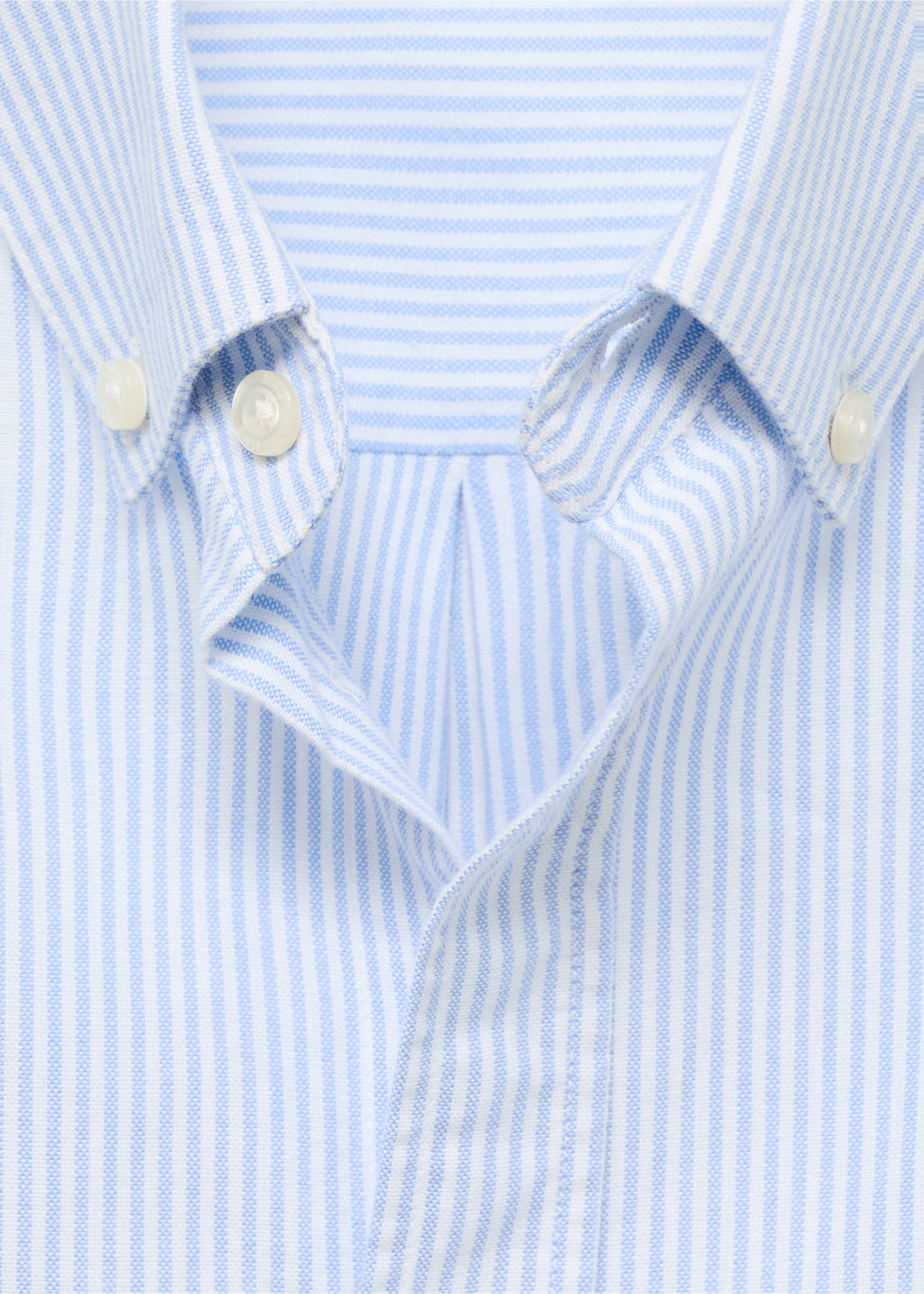 Striped Oxford shirt - Details of the article 8, Sky Blue. Ref: 17081212-00.
